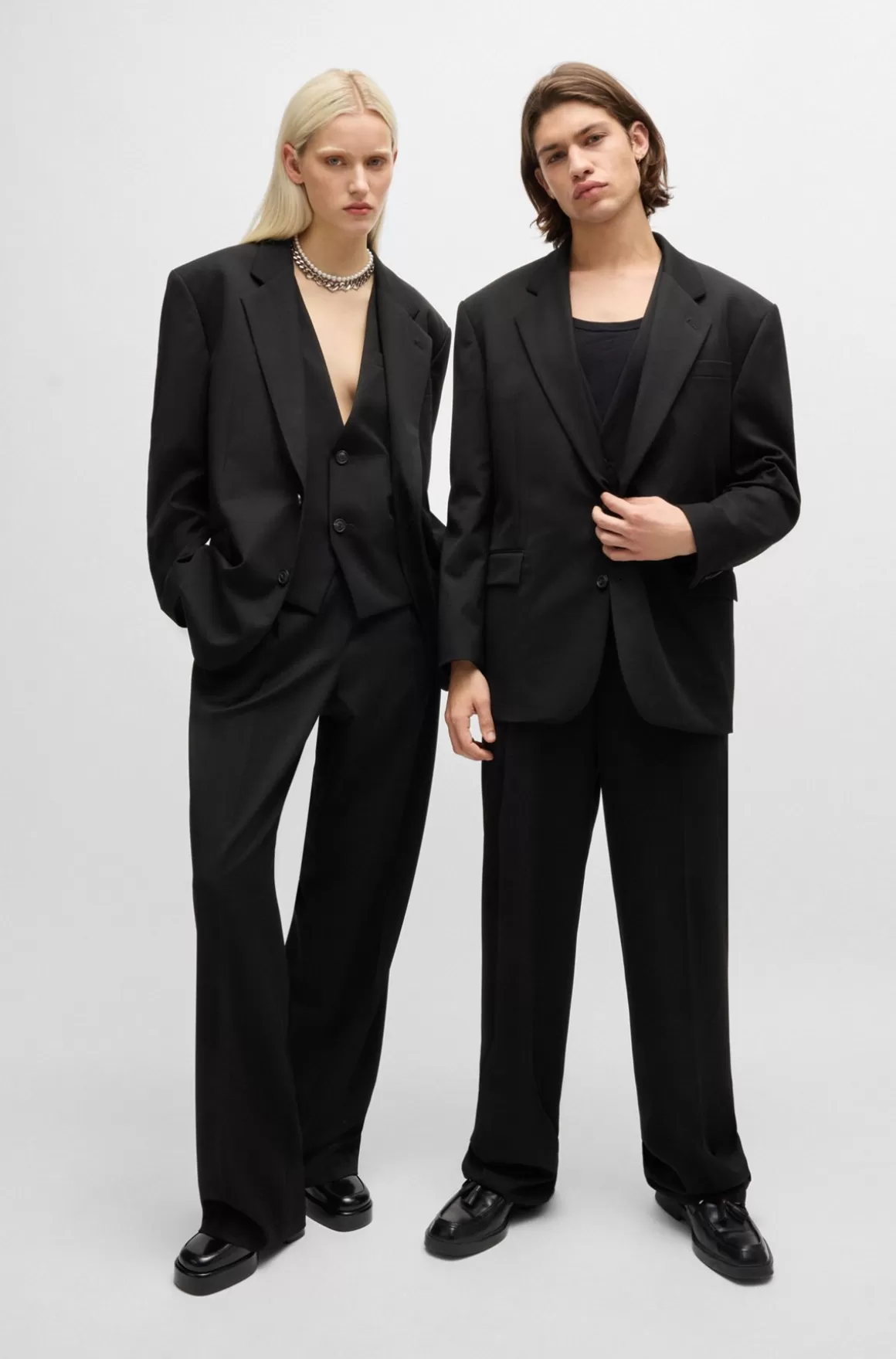 HUGO BOSS All-gender Jakke Med Moderne Fit I Stof Med Stræk