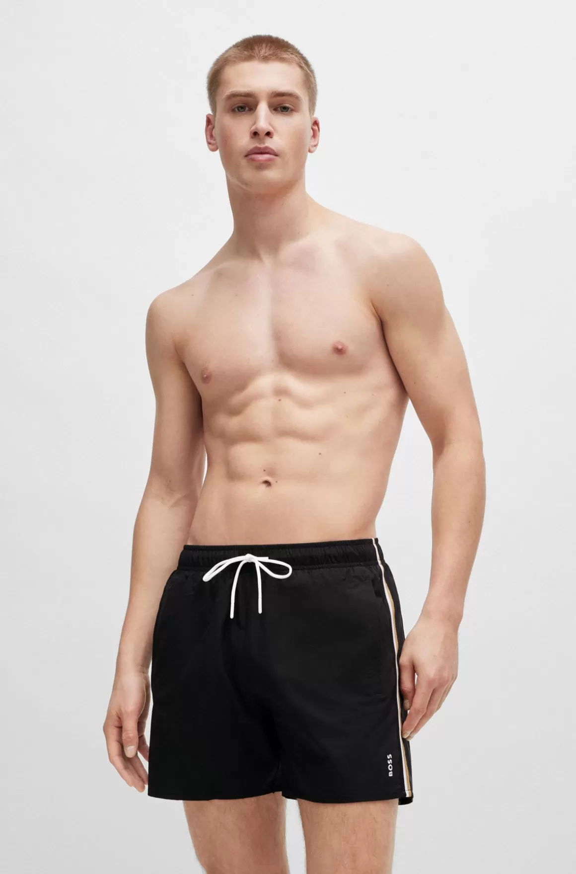 HUGO BOSS Badeshorts Med Signaturstribe Og Logo