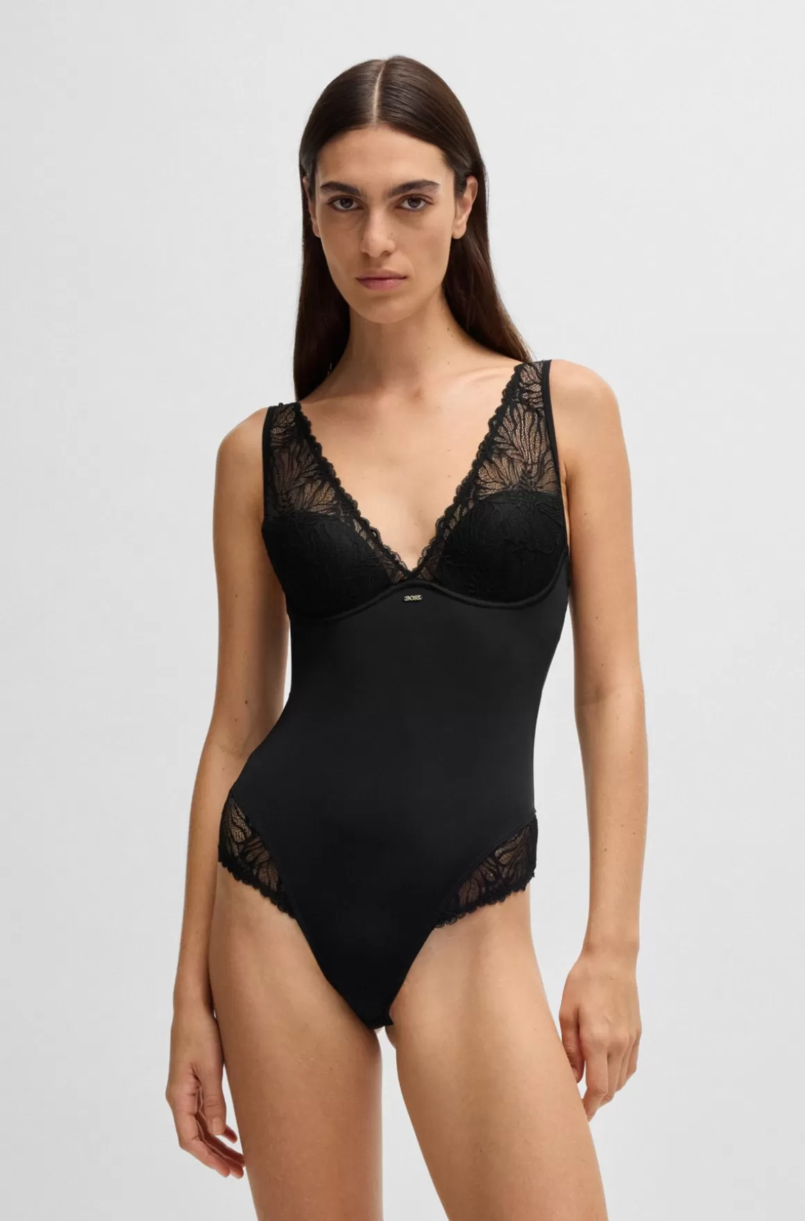 HUGO BOSS Bodysuit Med Blonder Og Logo