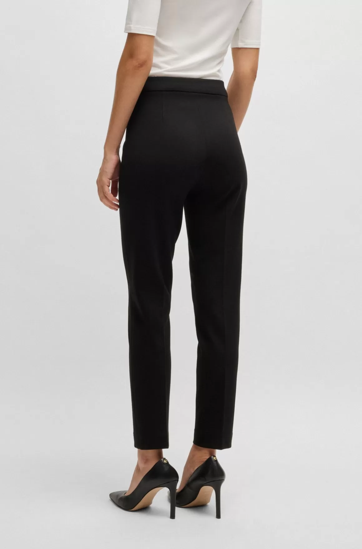 HUGO BOSS Bukser Med Regular Fit I Stof Med Stræk Og Tapered Ben