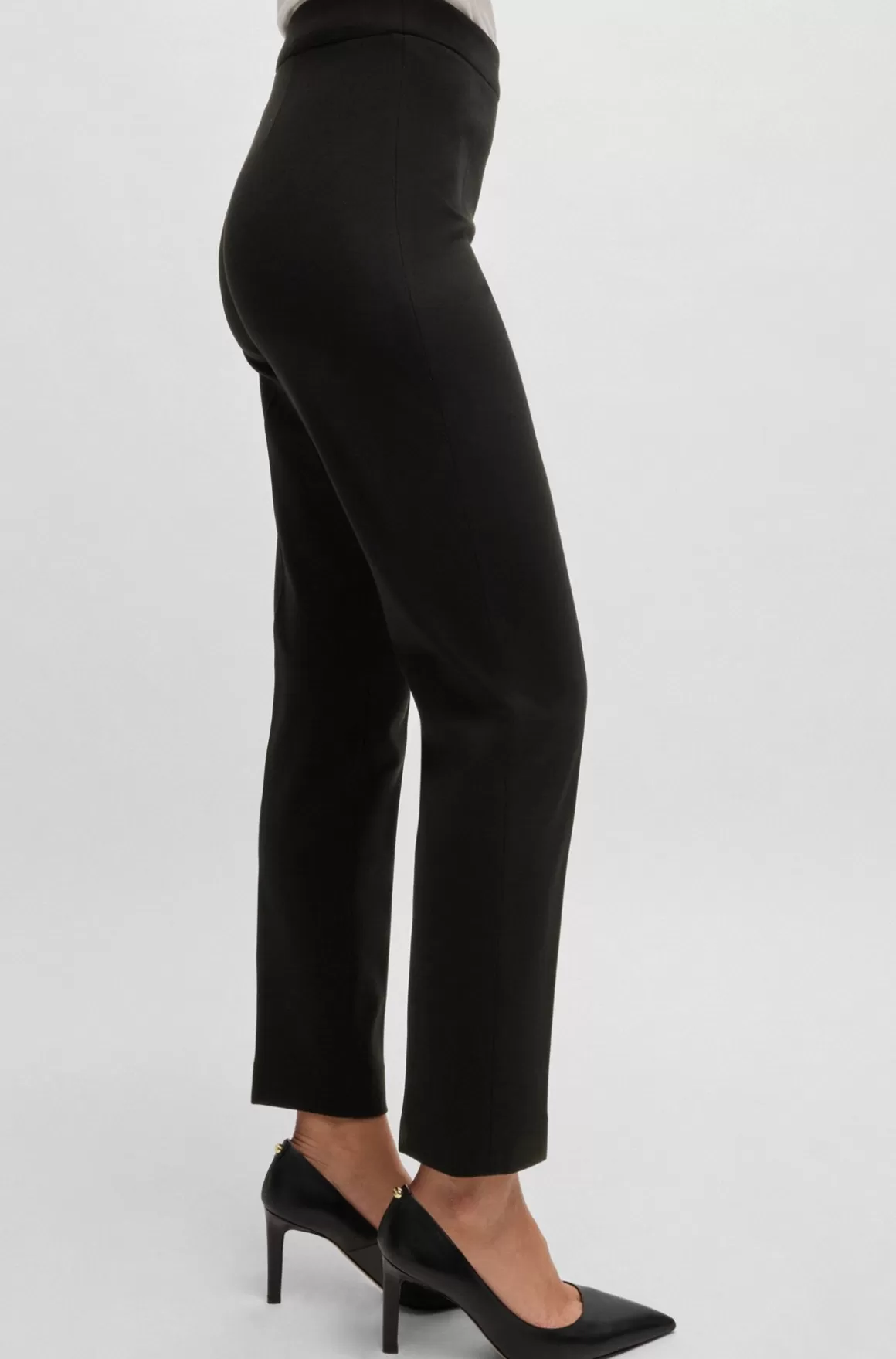 HUGO BOSS Bukser Med Regular Fit I Stof Med Stræk Og Tapered Ben