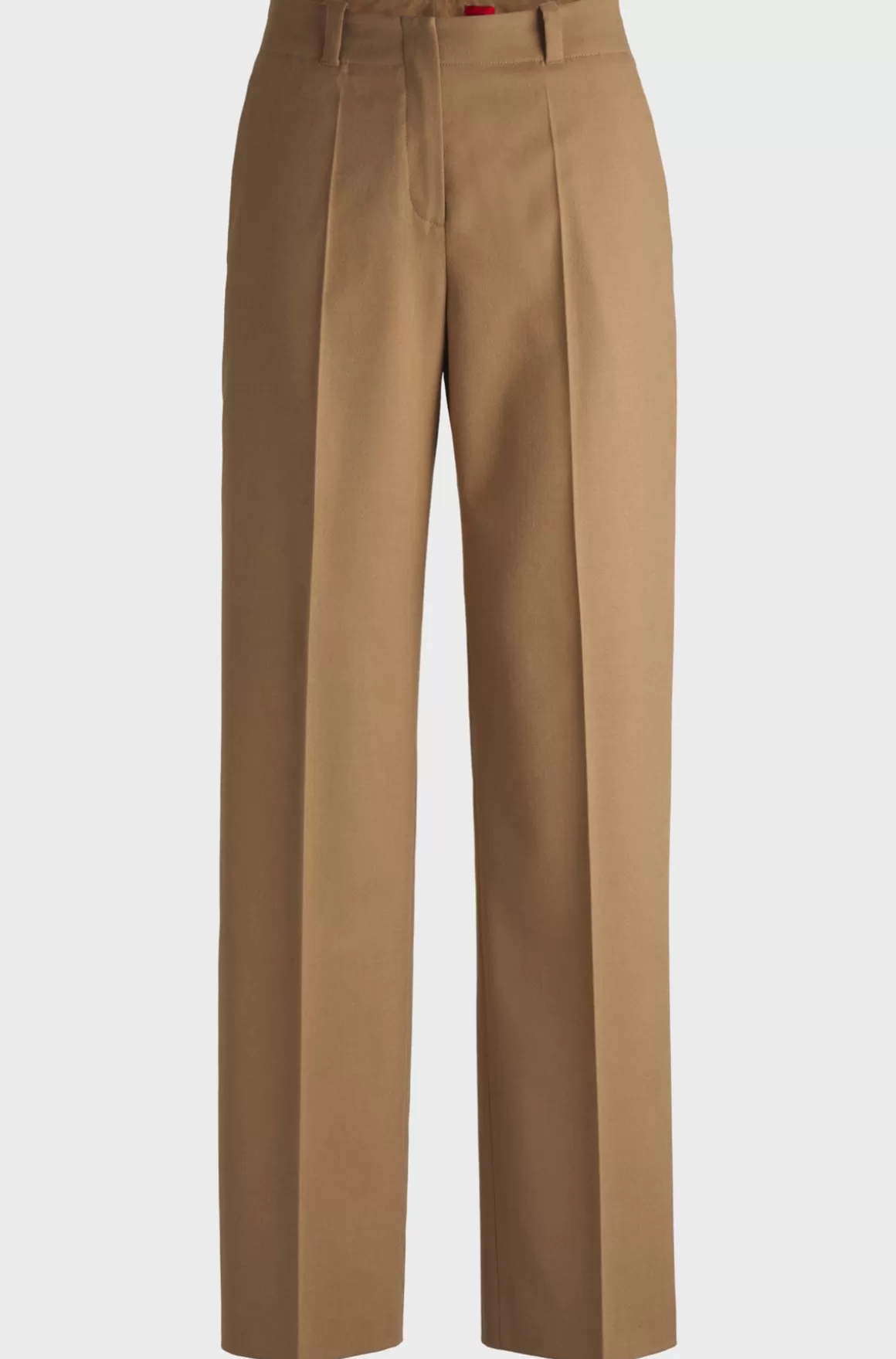 HUGO BOSS Bukser Med Regular Fit Og Brede Ben I Meleret Flannel