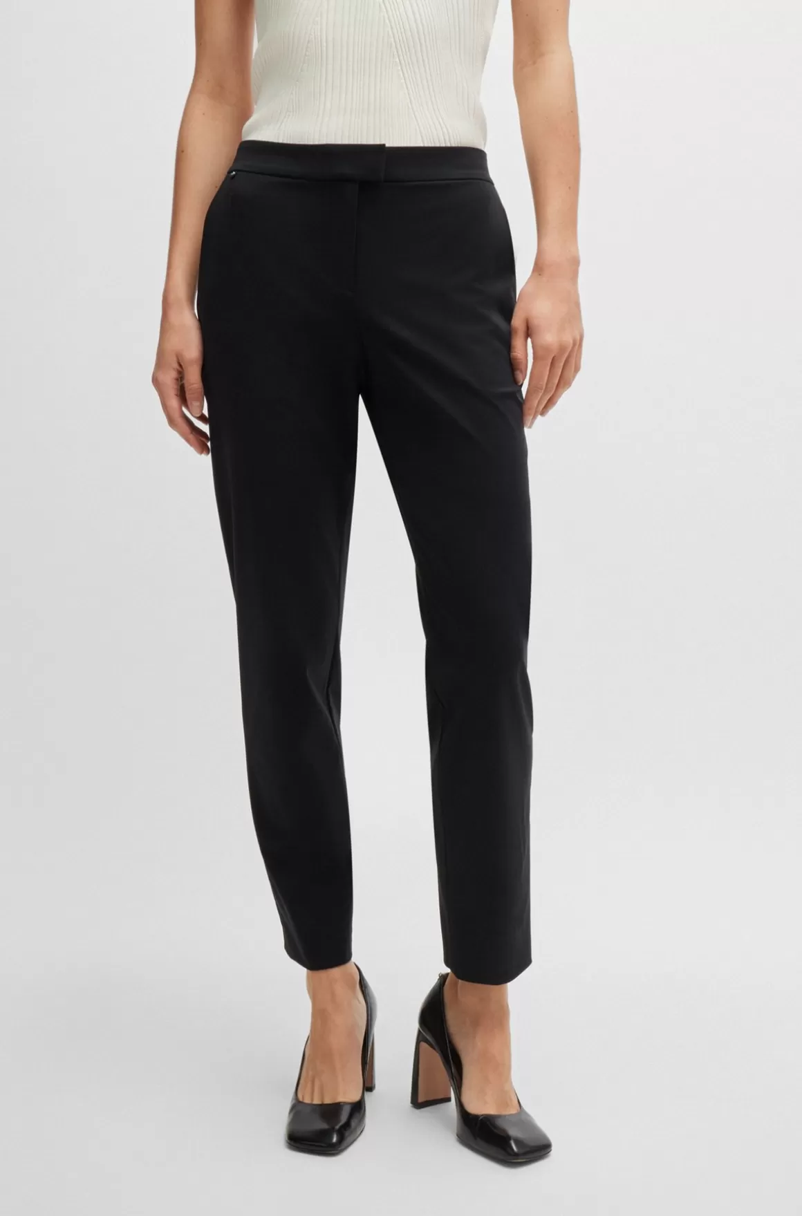 HUGO BOSS Bukser Med Slim Fit I Performance-stof Af Jersey Med Stræk