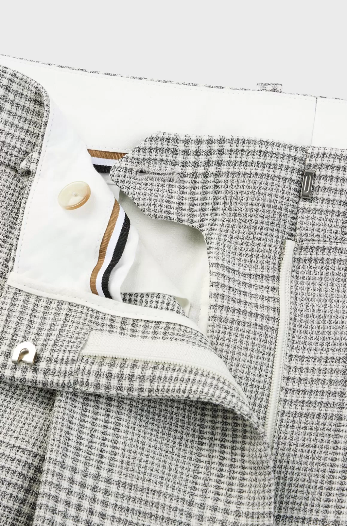 HUGO BOSS Bukser Med Straight Fit I Prince Of Wales-ternet Ny Uld