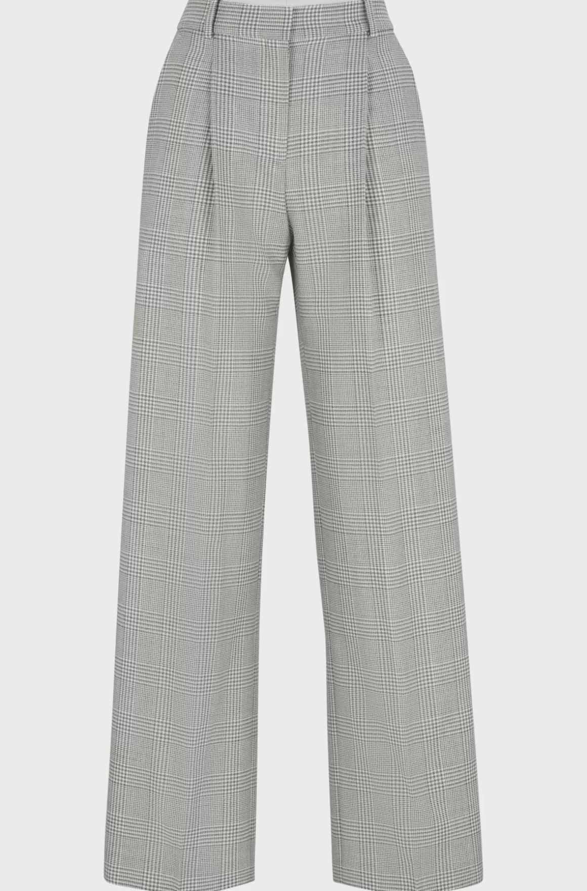 HUGO BOSS Bukser Med Straight Fit I Prince Of Wales-ternet Ny Uld