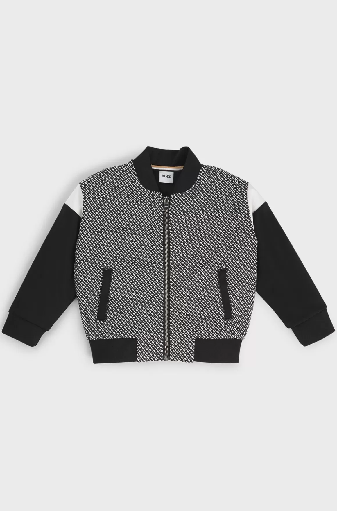 Børn HUGO BOSS Cardigan Til Børn Med Lynlås Og Monogram