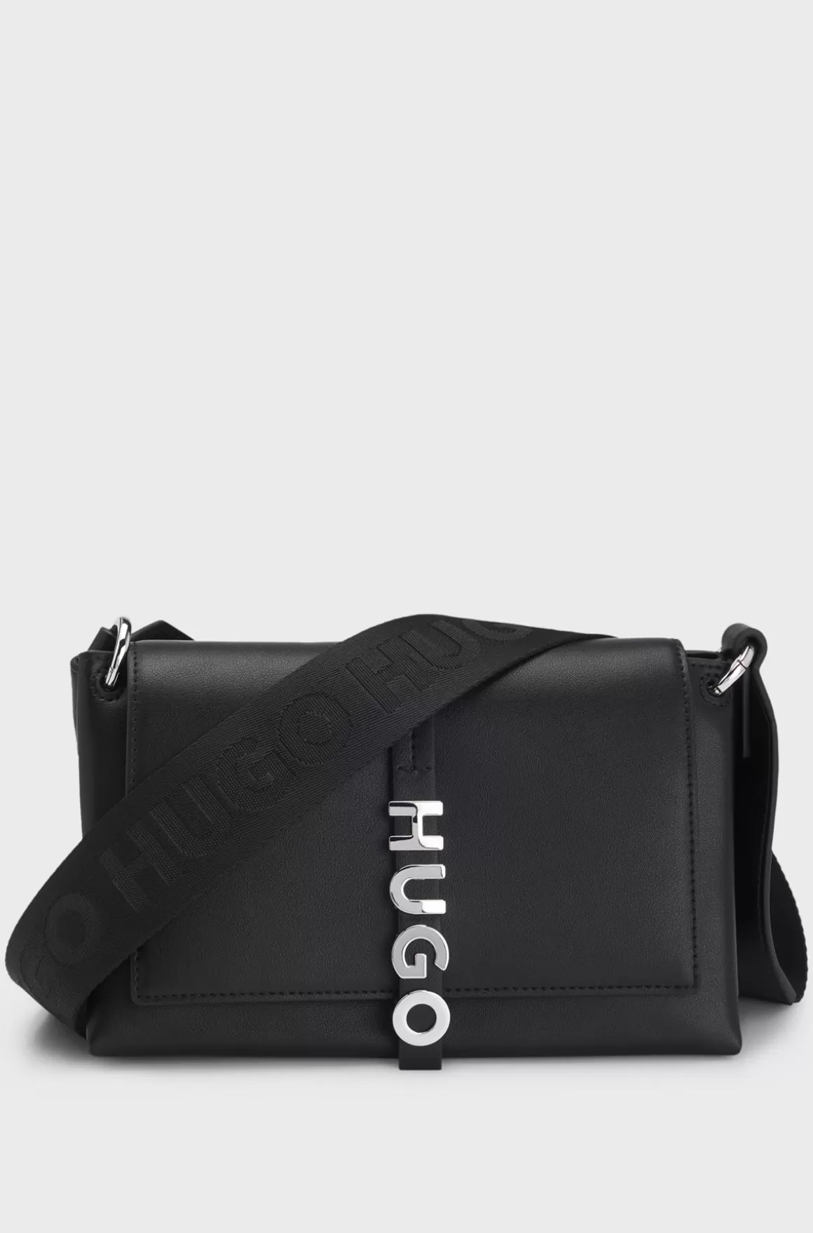 HUGO BOSS Crossbody-taske I Imiteret Læder Med Logodetalje På Lukningen