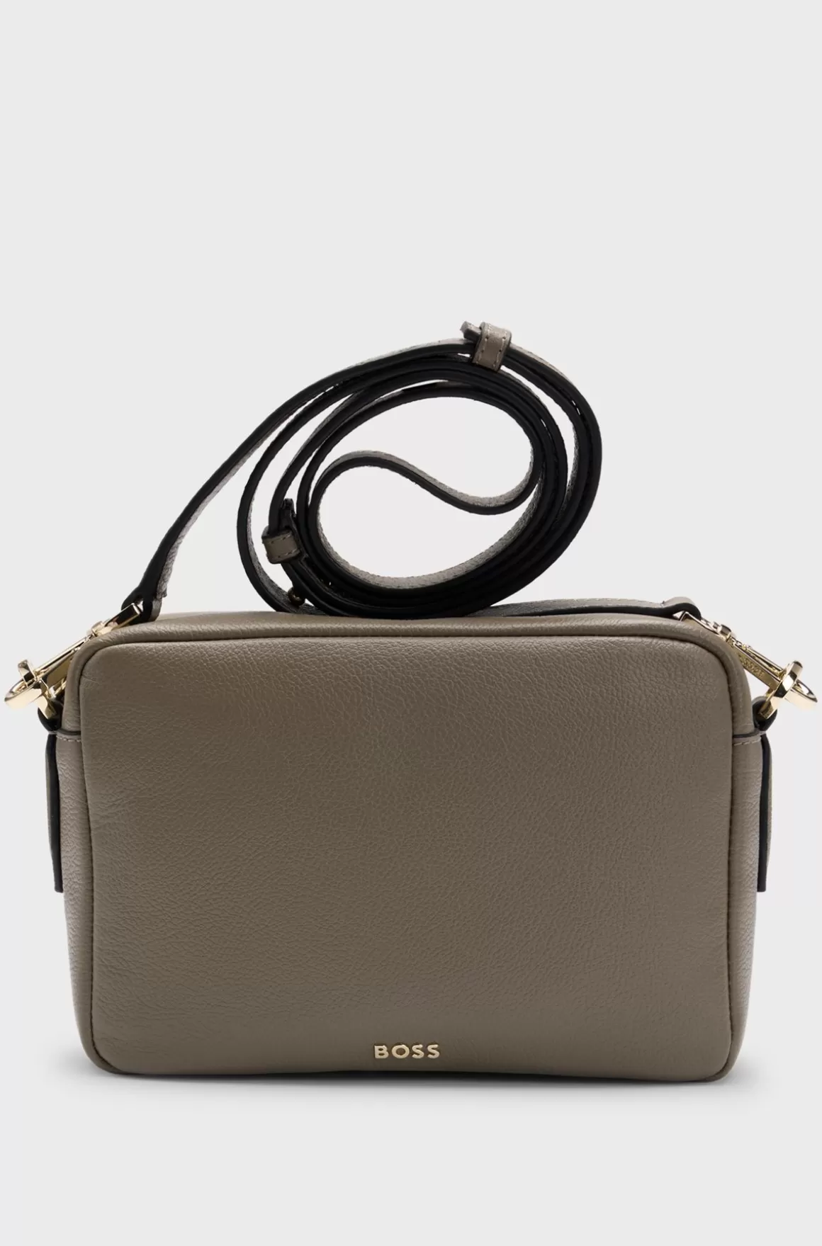 HUGO BOSS Crossbodytaske I Nopret Læder Med Logobogstaver