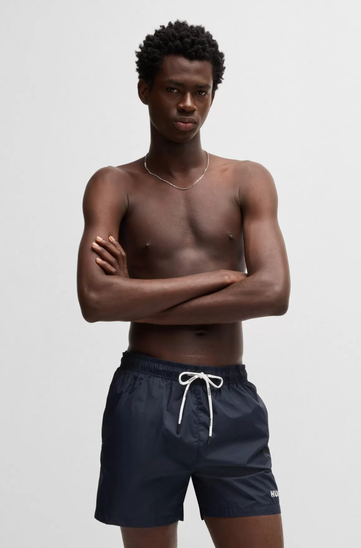 HUGO BOSS Fuldt Forede Badeshorts Med Kontrastlogo