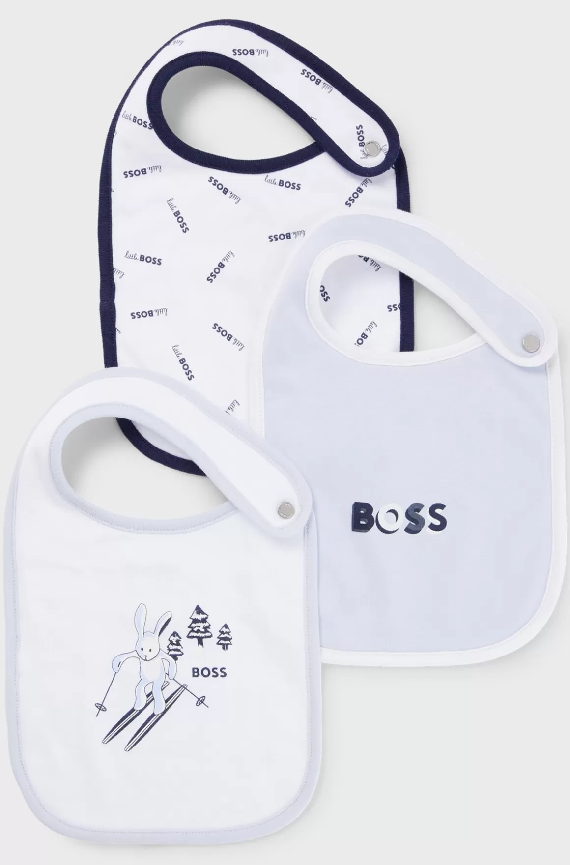 Børn HUGO BOSS Gaveæske Med Et Sæt Af Tre Logo-hagesmække Til Babyer