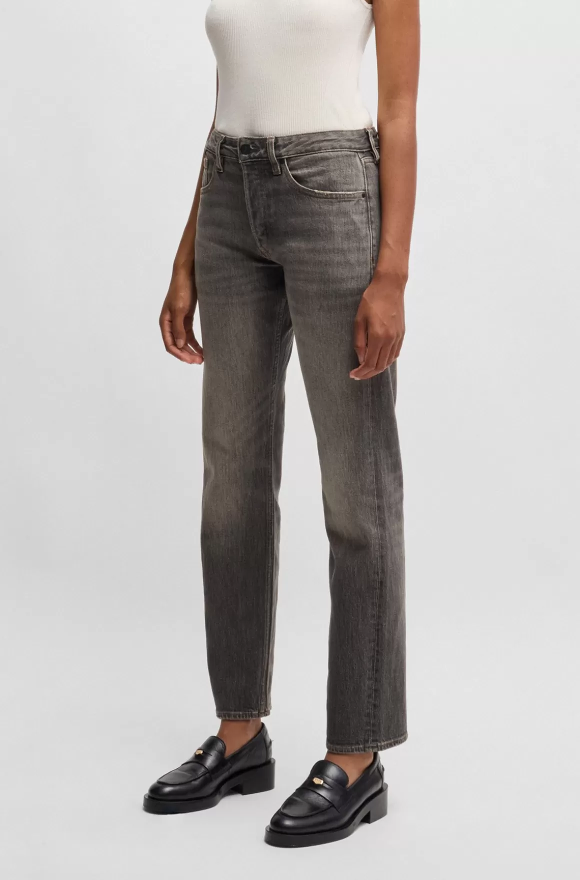 HUGO BOSS Grå Jeans I Denim Med Stræk