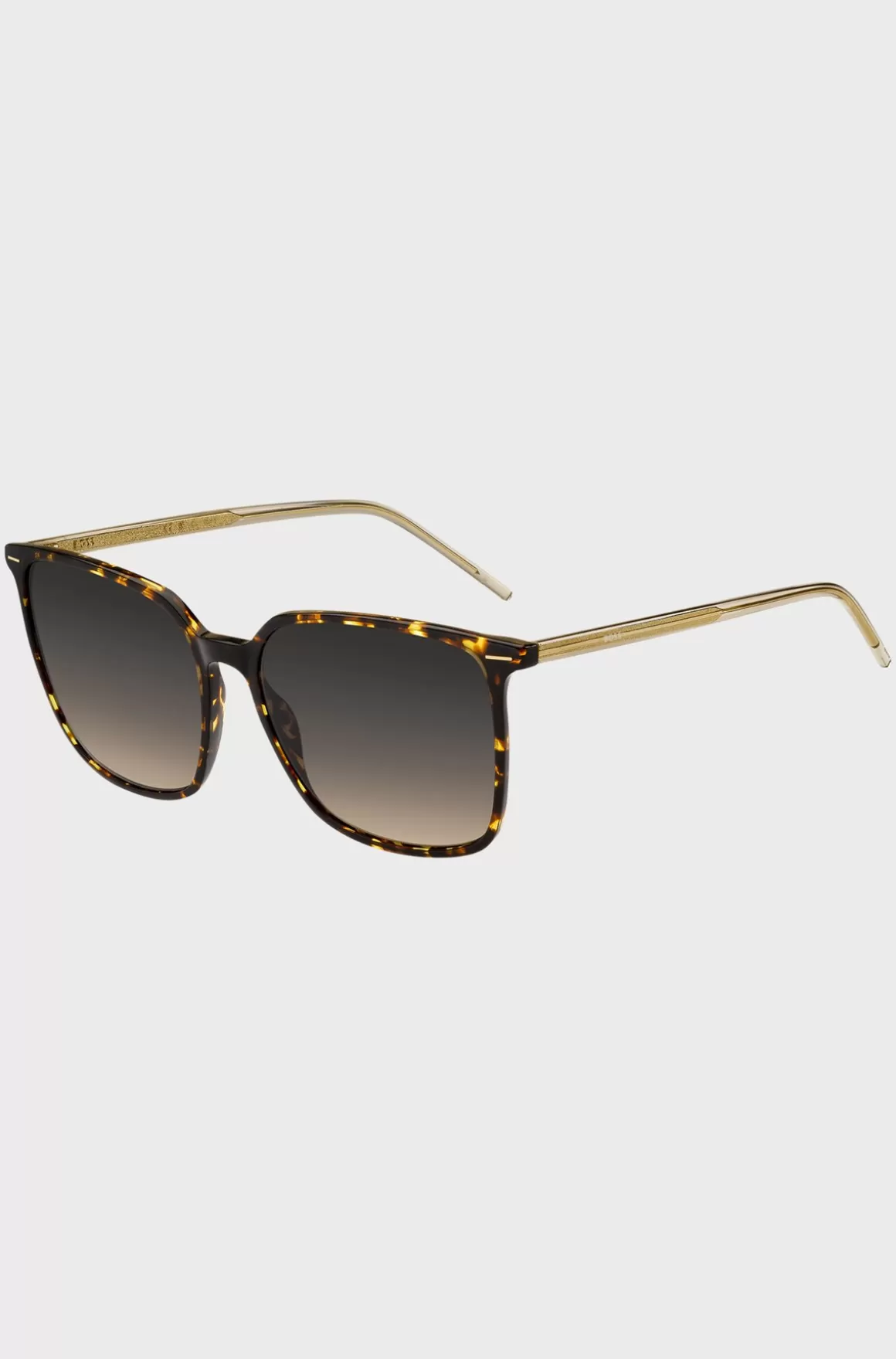 HUGO BOSS Horn-acetat-solbriller Med Lasermærke