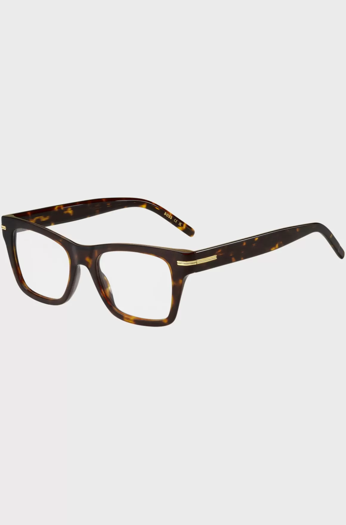 HUGO BOSS Horn-acetat-stel Med Guldfarvet Signaturdetalje Til Briller Med Styrke