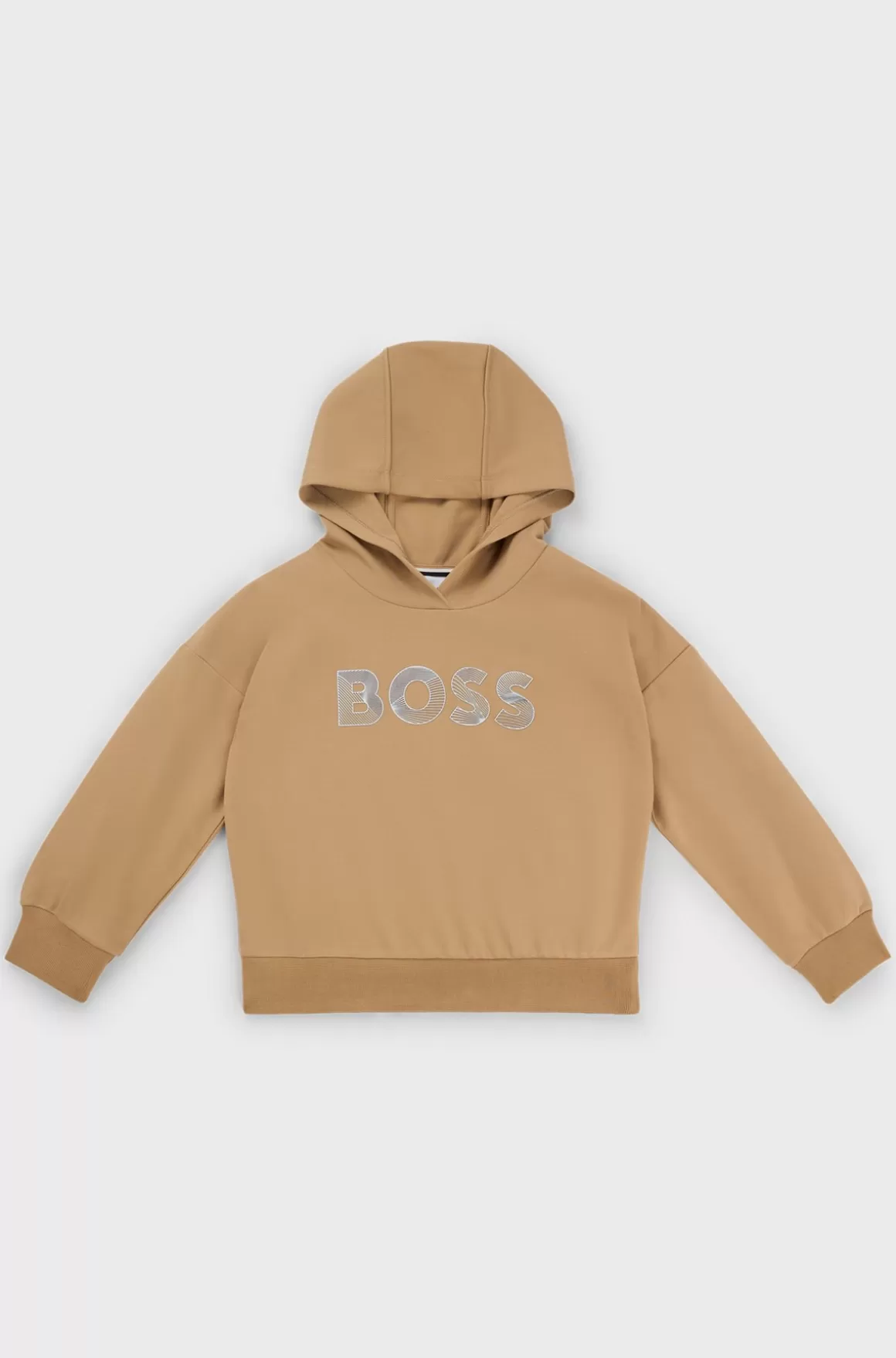 Børn HUGO BOSS Hættetrøje I Stof Med Stræk Og Logoprint Til Børn