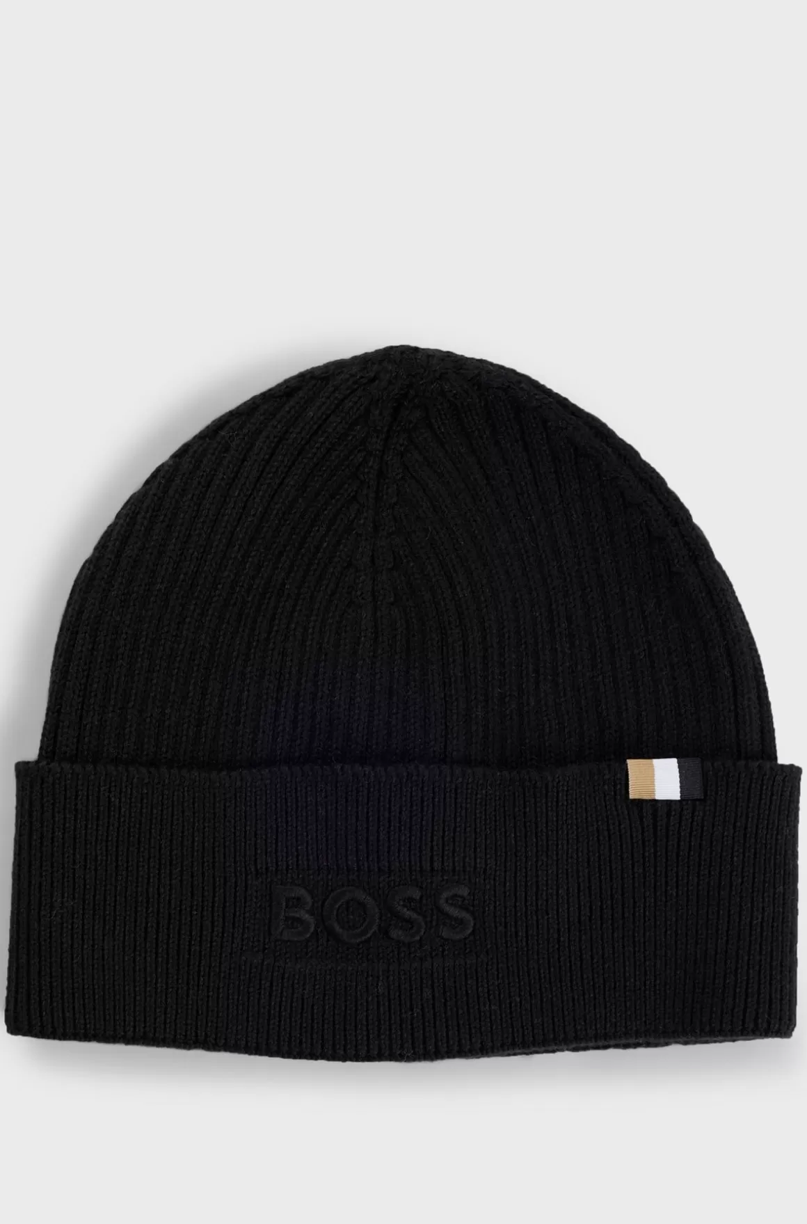 HUGO BOSS Hue I Uld Og Bomuld Med Broderet Logo