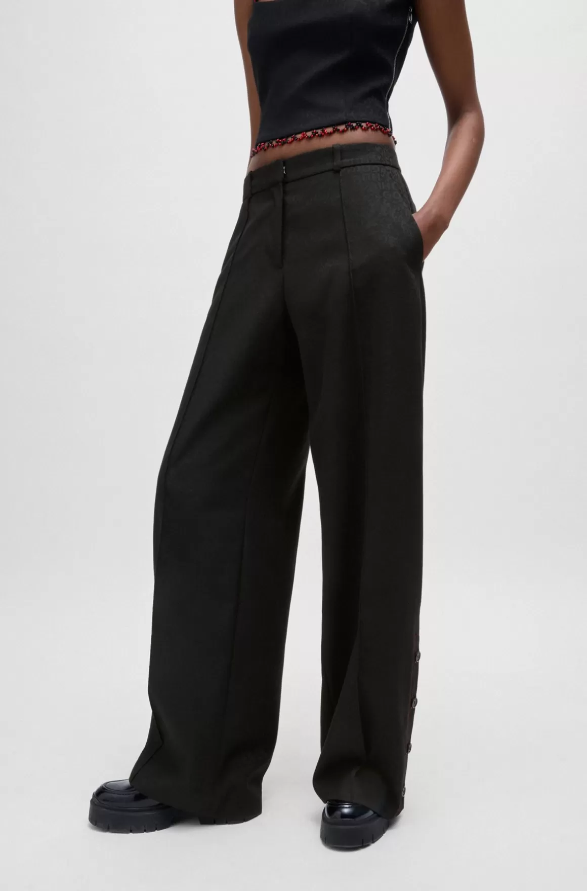 HUGO BOSS HUGO X Les Benjamins Bukser I Jacquard Med Relaxed Fit