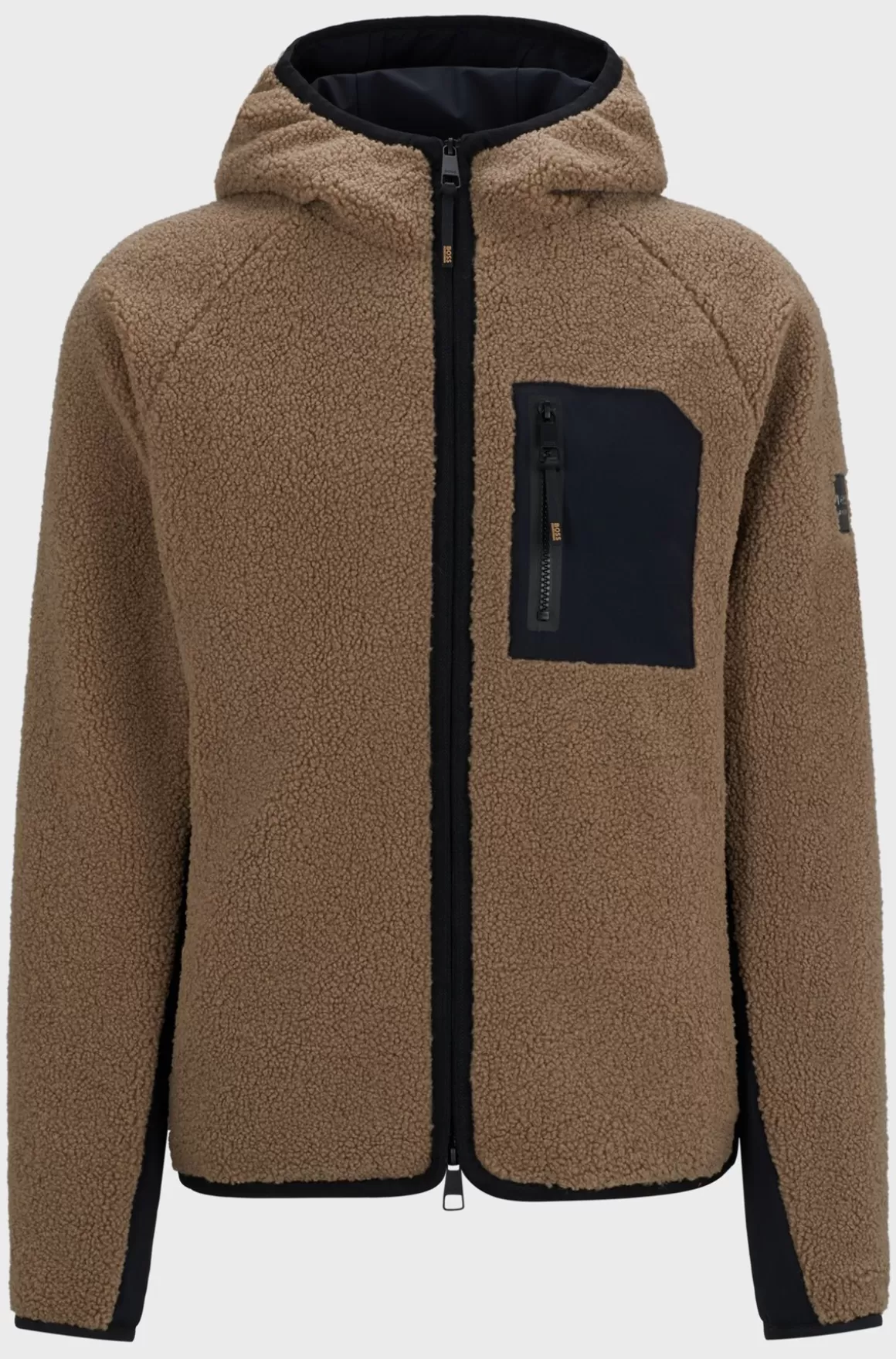 HUGO BOSS Hybridjakke Med Hætte Til Hestesport I Blødt Teddystof