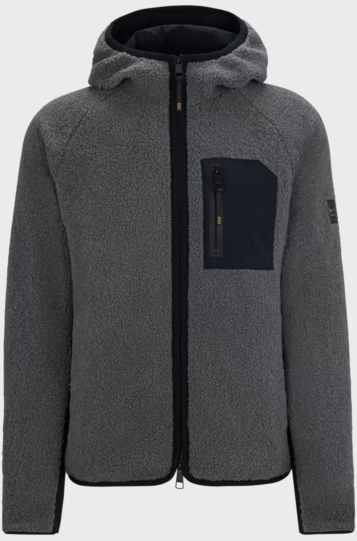 HUGO BOSS Hybridjakke Med Hætte Til Hestesport I Blødt Teddystof