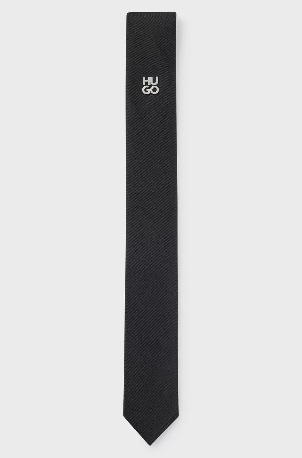 HUGO BOSS Jacquardvævet Slips Med Metallisk Stablet Logodetalje
