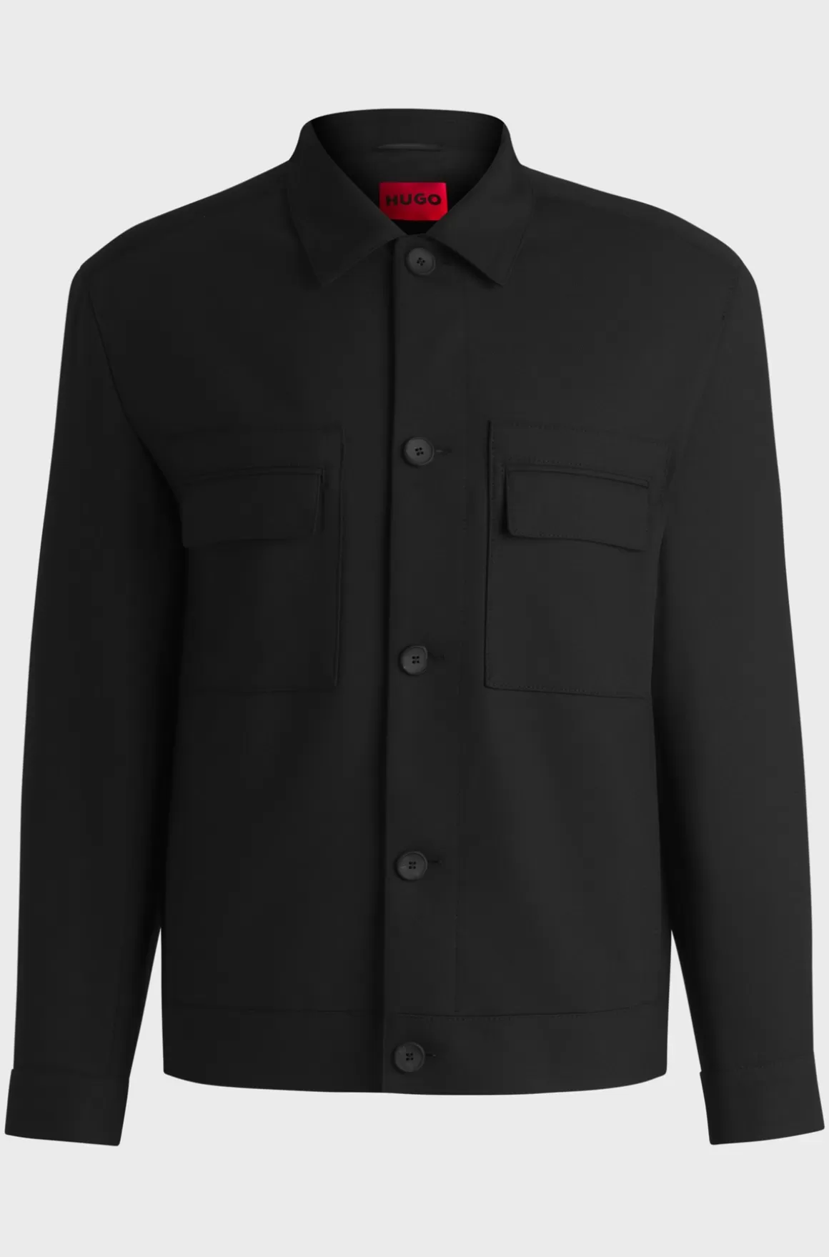 HUGO BOSS Jakke Med Moderne Fit I Twill Med Stræk