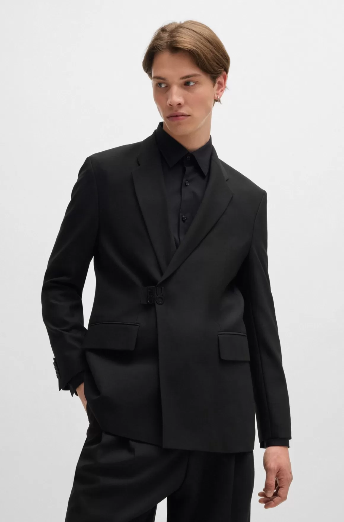 HUGO BOSS Jakke Med Slim Fit Og Logolukning