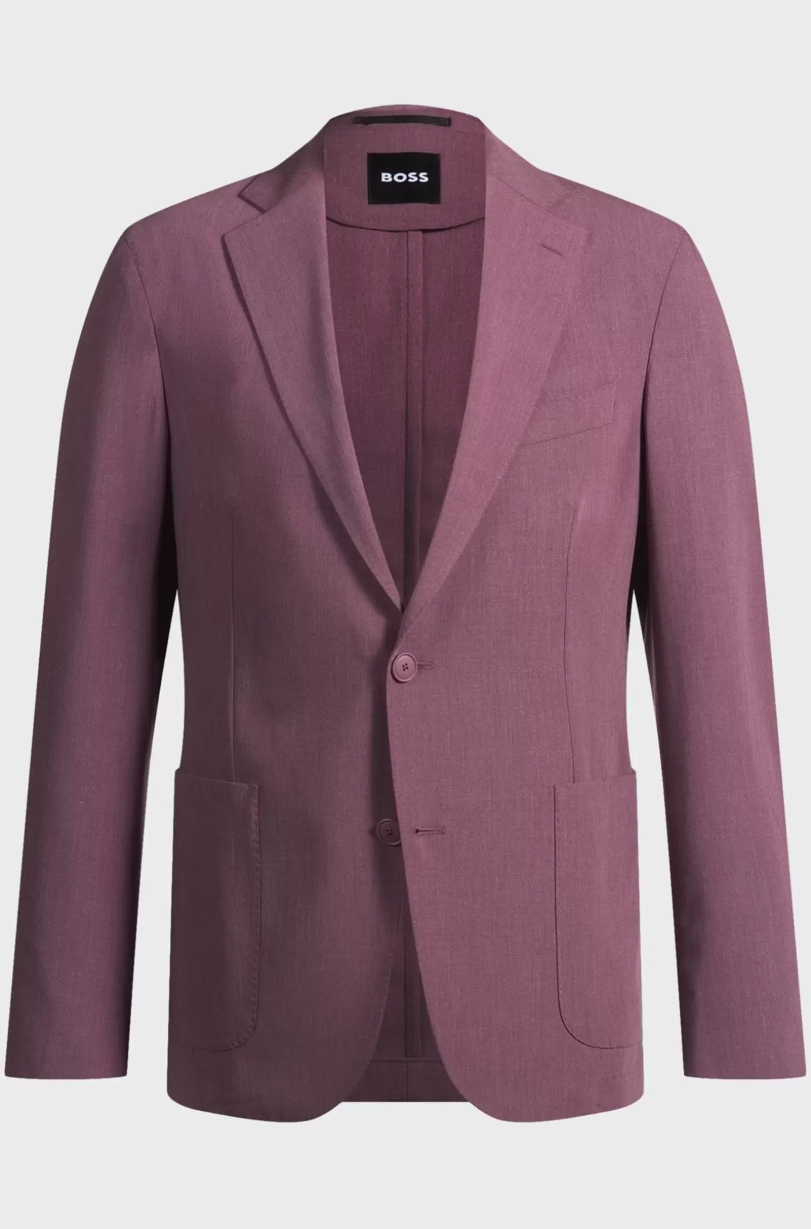 HUGO BOSS Jakkesætsjakke Med Slim Fit I Mikromønstret Stof Med Stræk