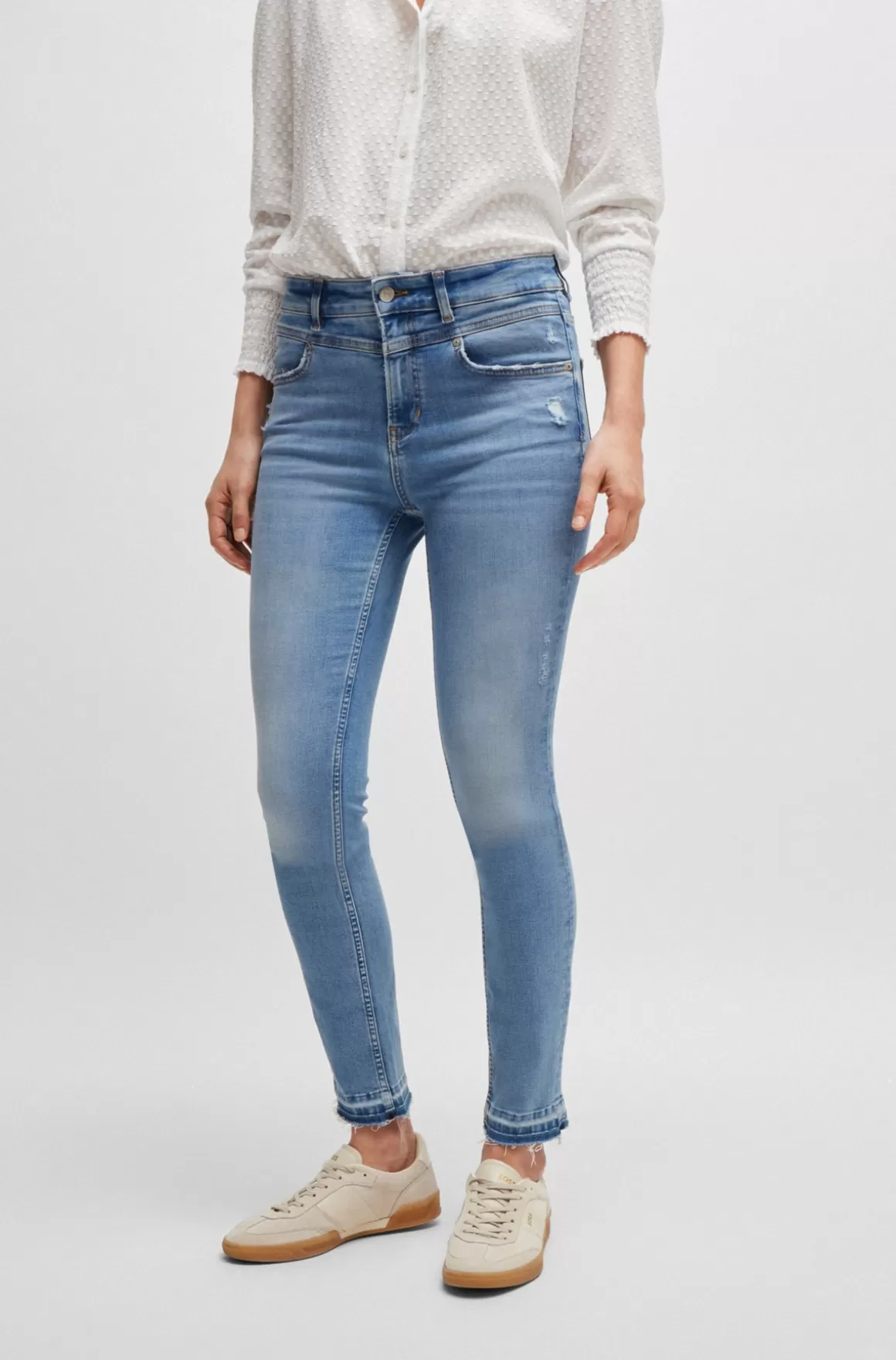 HUGO BOSS Jeans I Blå Denim Med Fremragende Bevægelsesfrihed