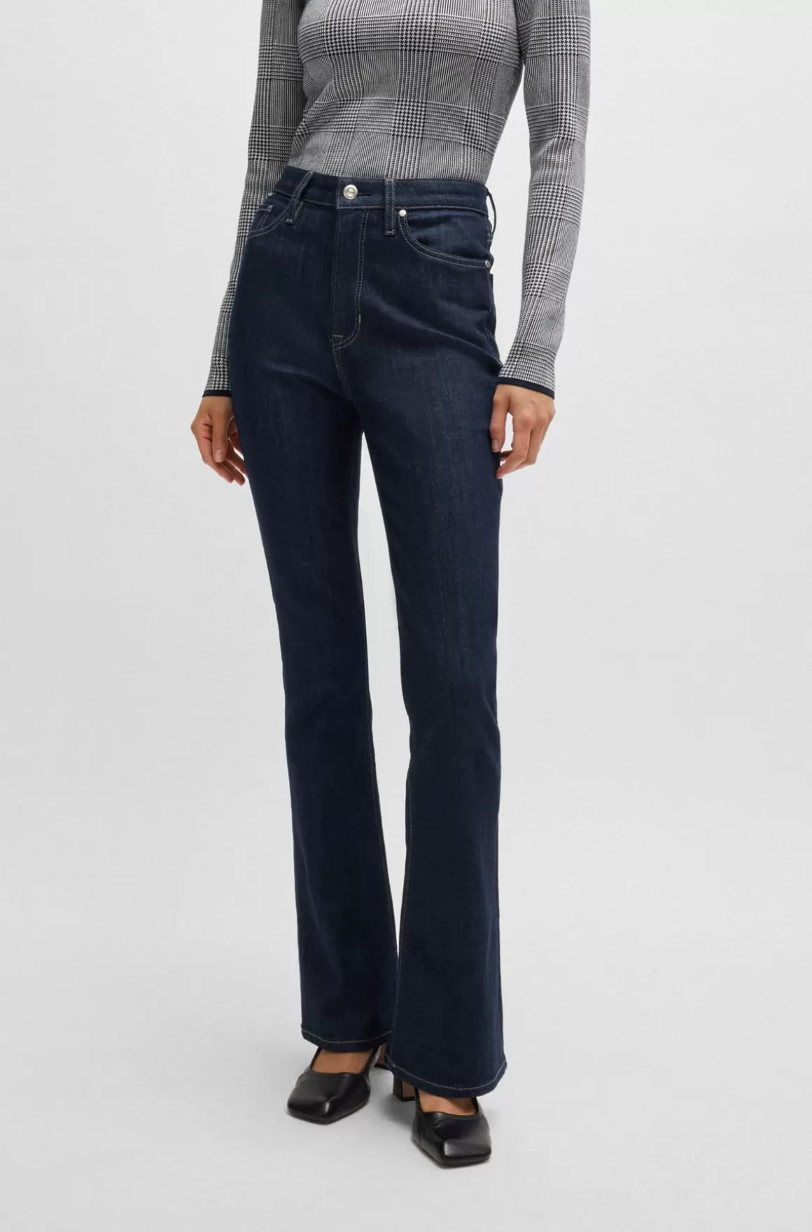 HUGO BOSS Jeans I Blå Denim Med Stræk Og Logo