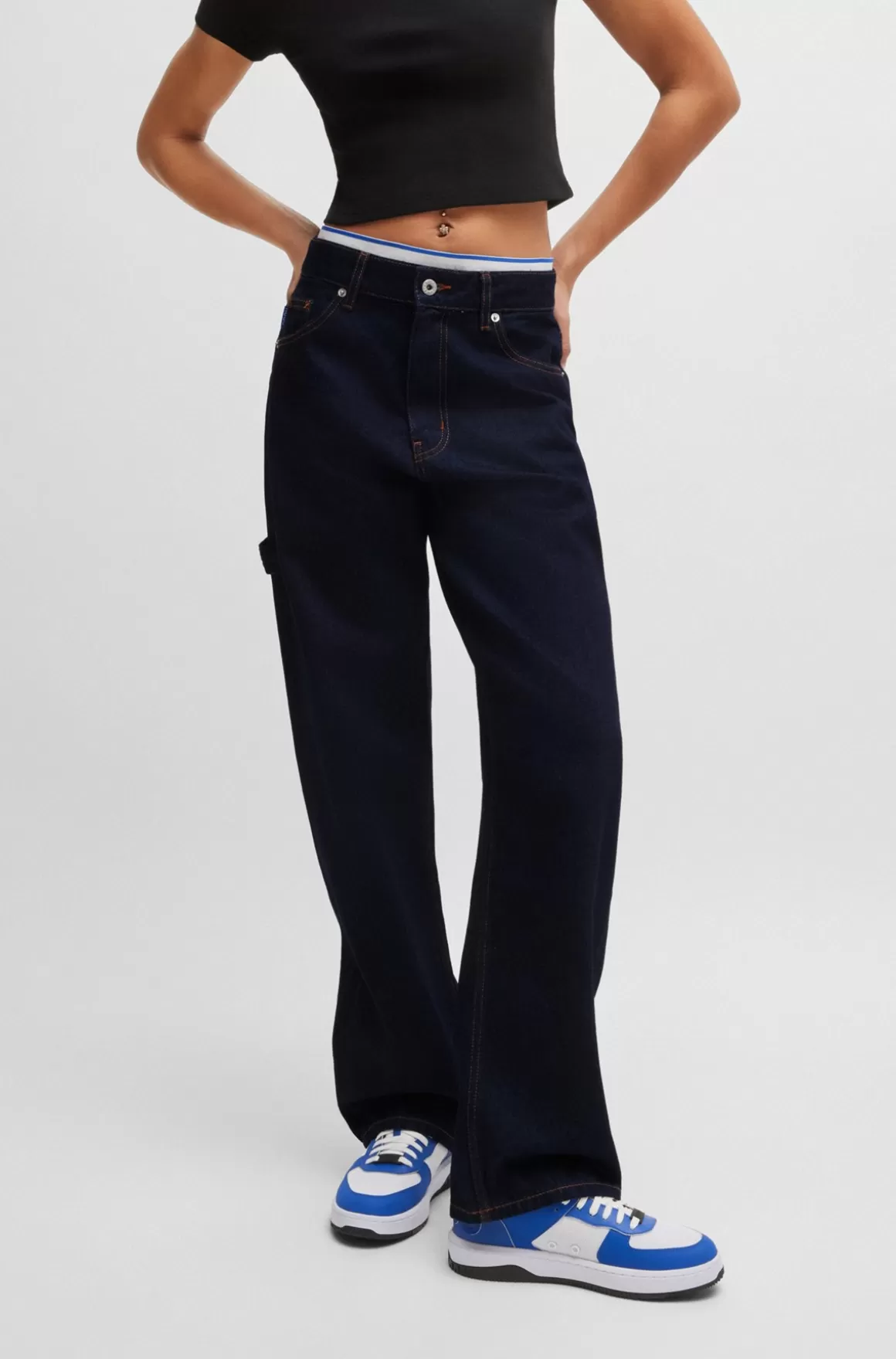 HUGO BOSS Jeans Med Baggy Fit I Denim Uden Stræk