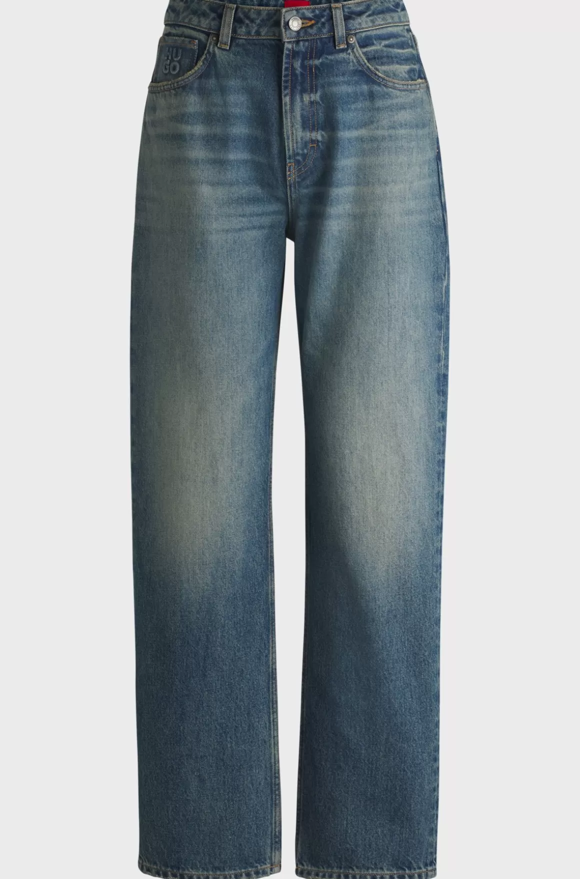 HUGO BOSS Jeans Med Relaxed Fit I Denim Med Flere Nuancer