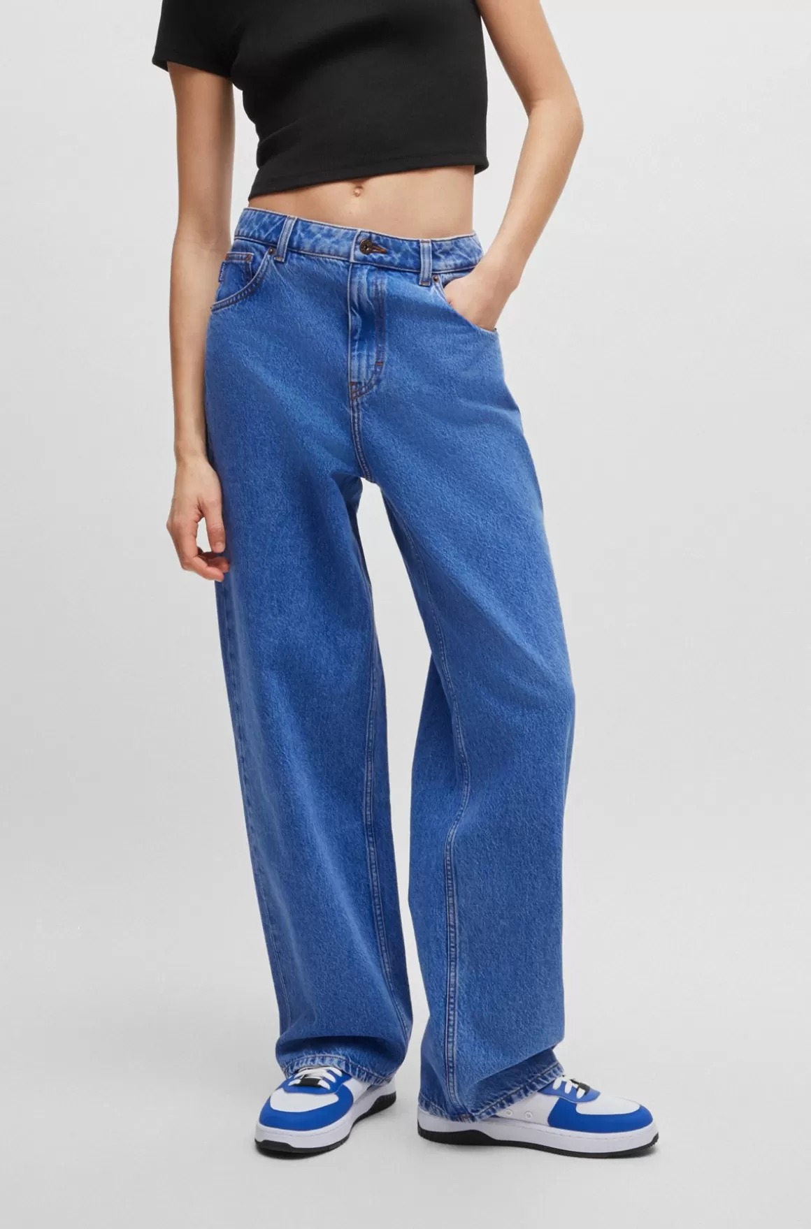 HUGO BOSS Jeans Med Relaxed Fit I Denim Med Stonewash