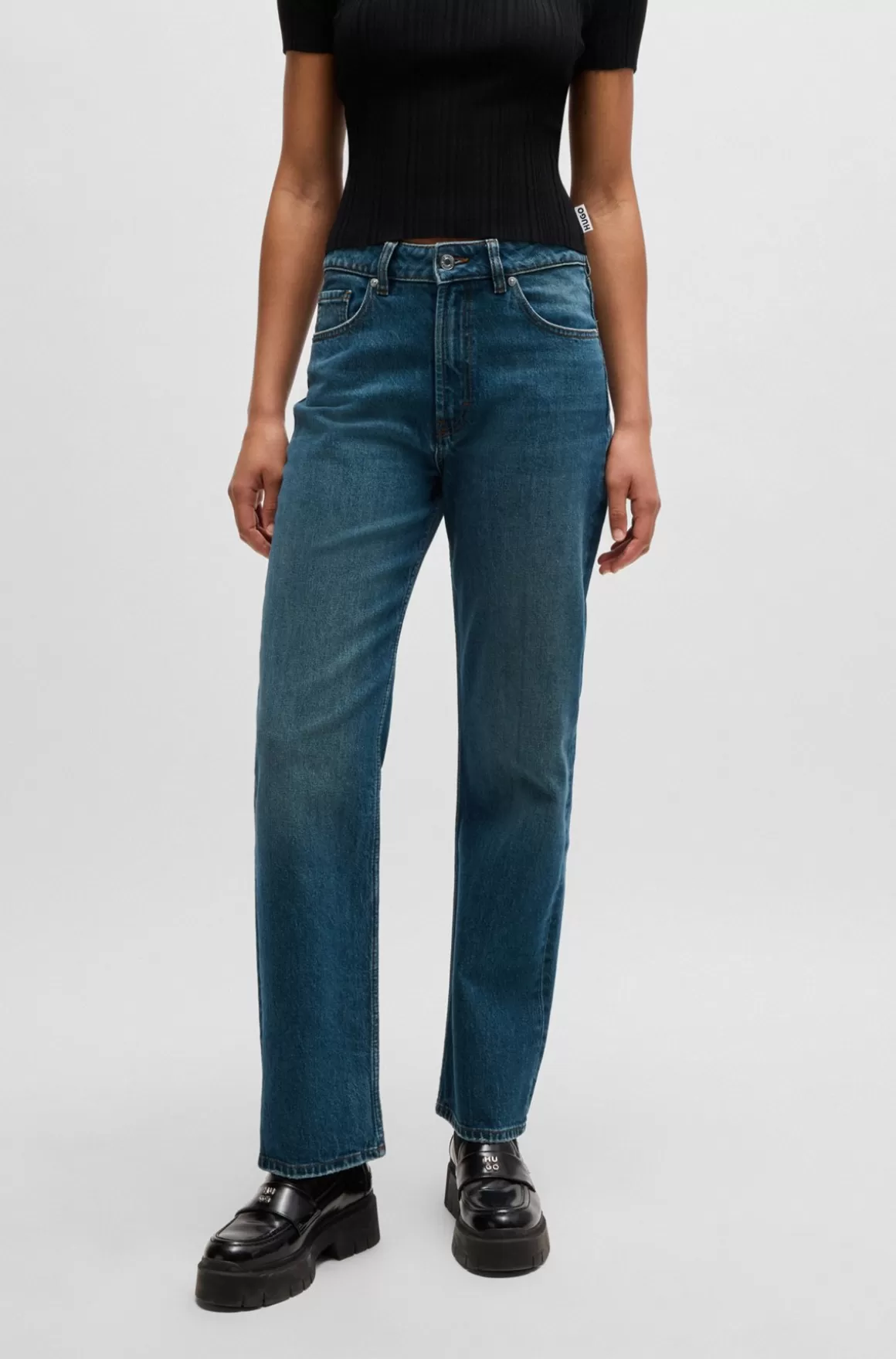 HUGO BOSS Jeans Med Relaxed Fit I Denim Med Stræk