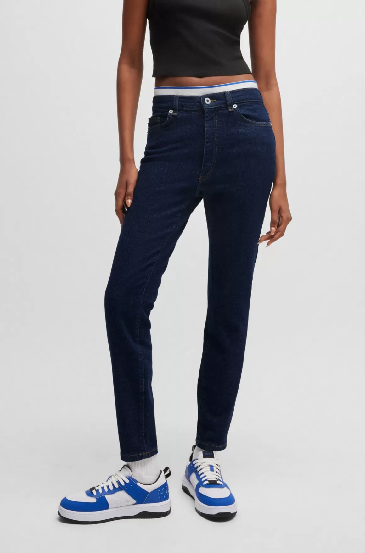 HUGO BOSS Jeans Med Skinny Fit I Denim Med Stræk