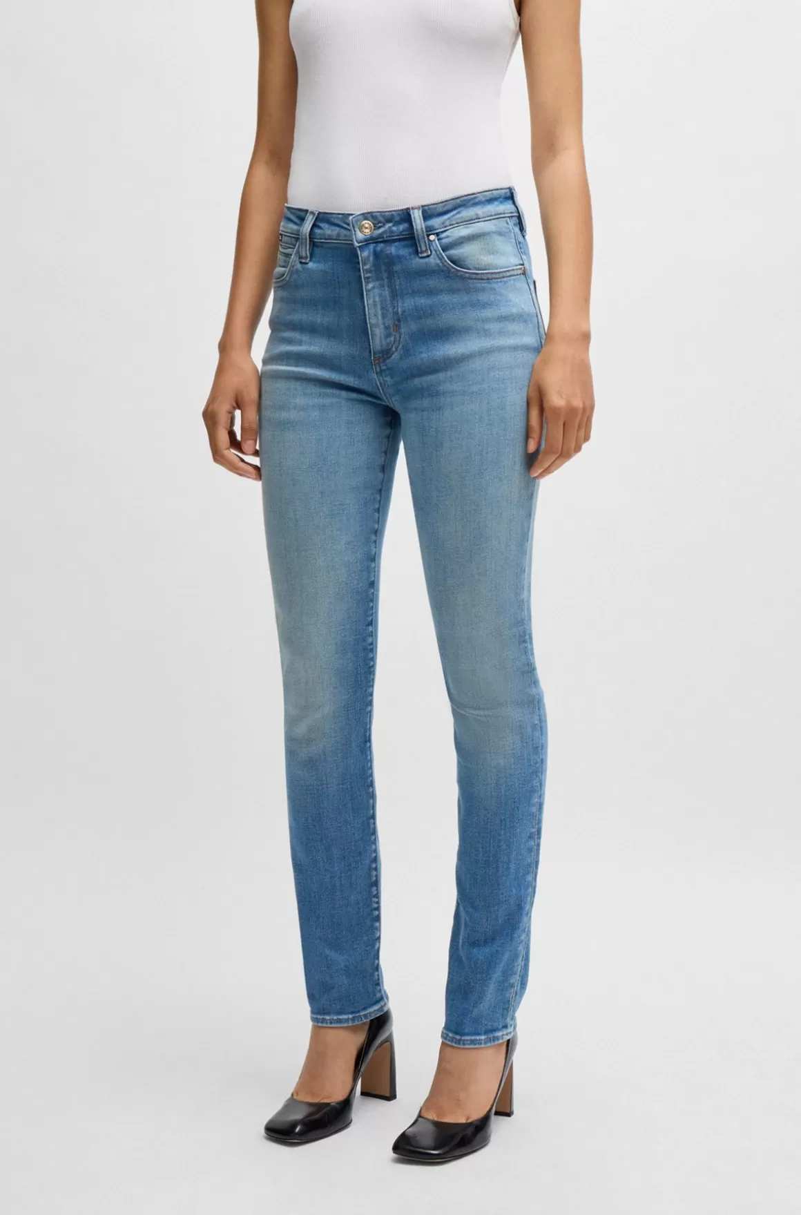 HUGO BOSS Jeans Med Slim Fit I Blå Denim Med Stræk
