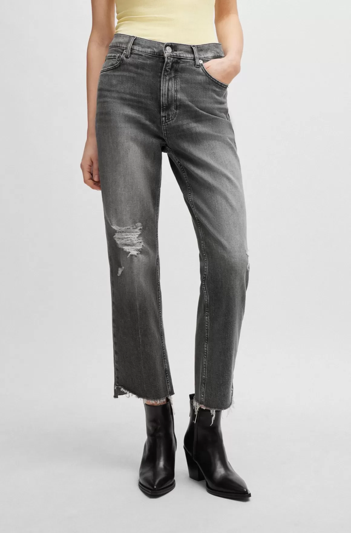 HUGO BOSS Jeans Med Slim Fit I Denim Med Stræk