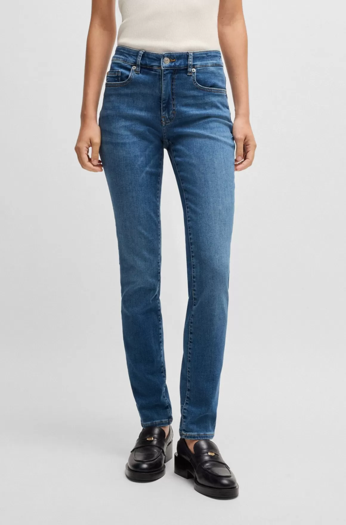 HUGO BOSS Jeans Med Slim Fit Og Ekstra Stræk I Klassisk Denim