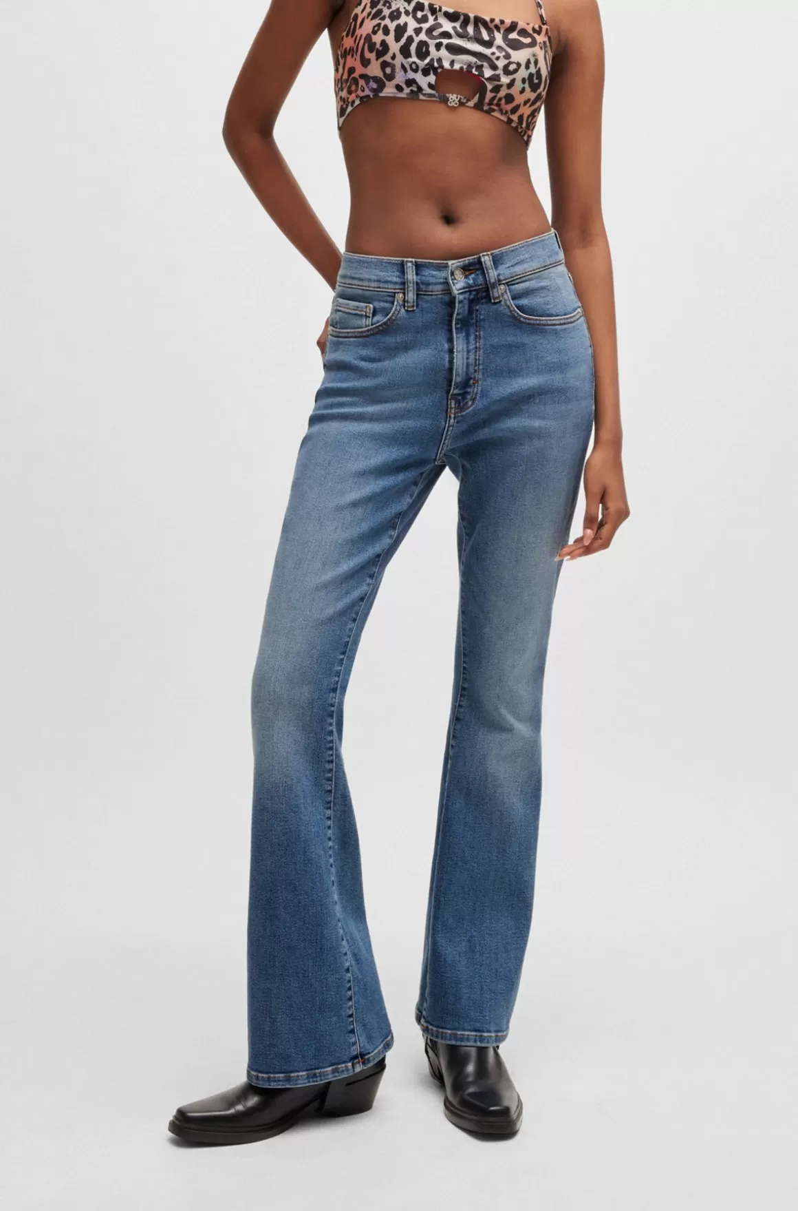 HUGO BOSS Jeans Med Svaj Og Skinny Fit I Denim Med Ekstra Stræk
