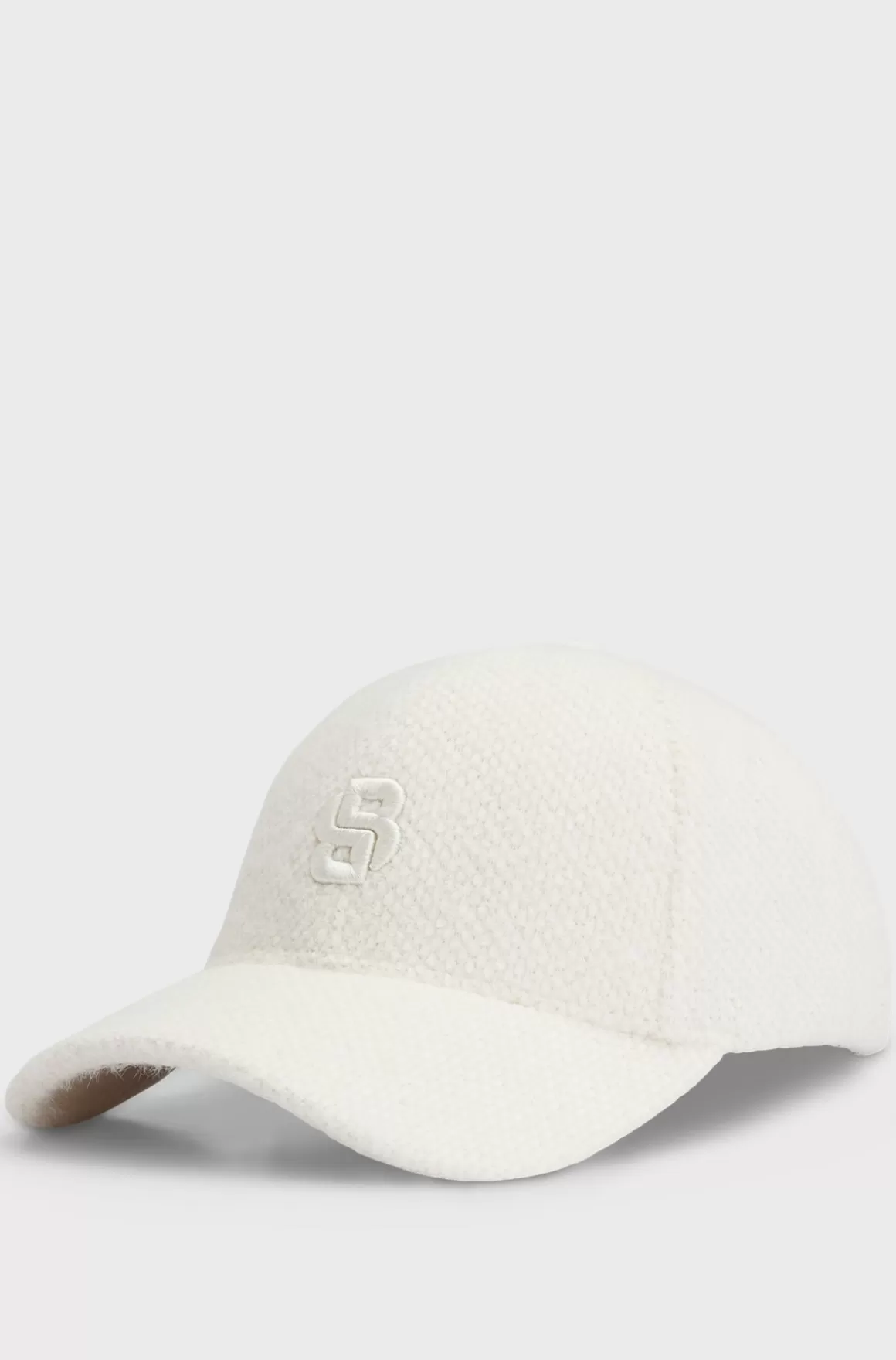 HUGO BOSS Kasket I Uldent Jersey Med Dobbelt B-monogram