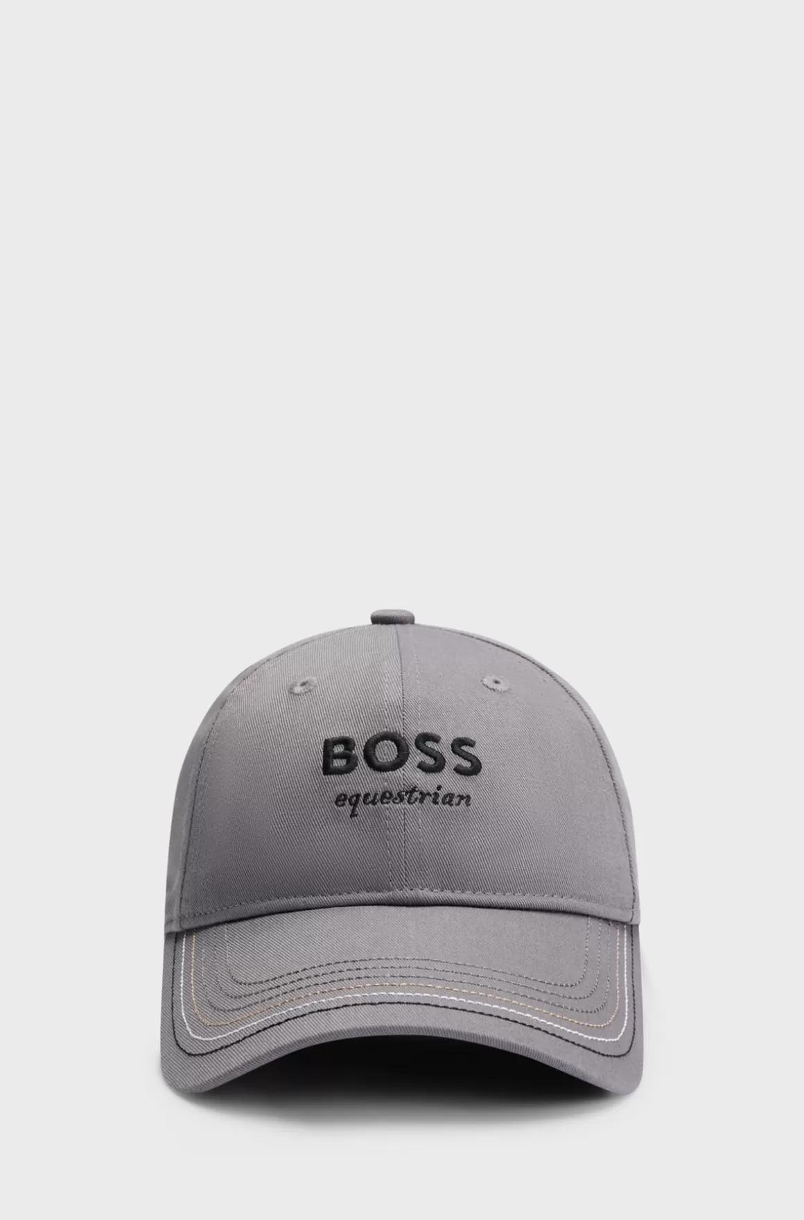 HUGO BOSS Kasket Til Hestesport Med Broderet Logo Og Læderrem