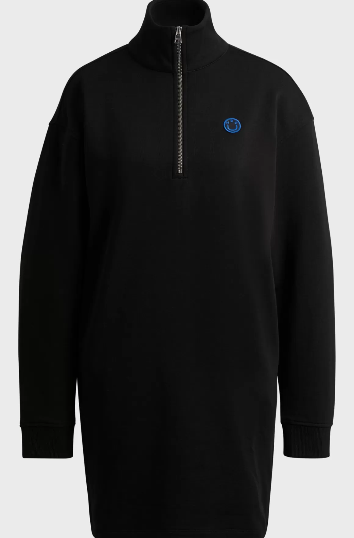 HUGO BOSS Kjole I Bomuldsfrotté Med Lynlås I Halsen Og Logobadge Med Happy HUGO