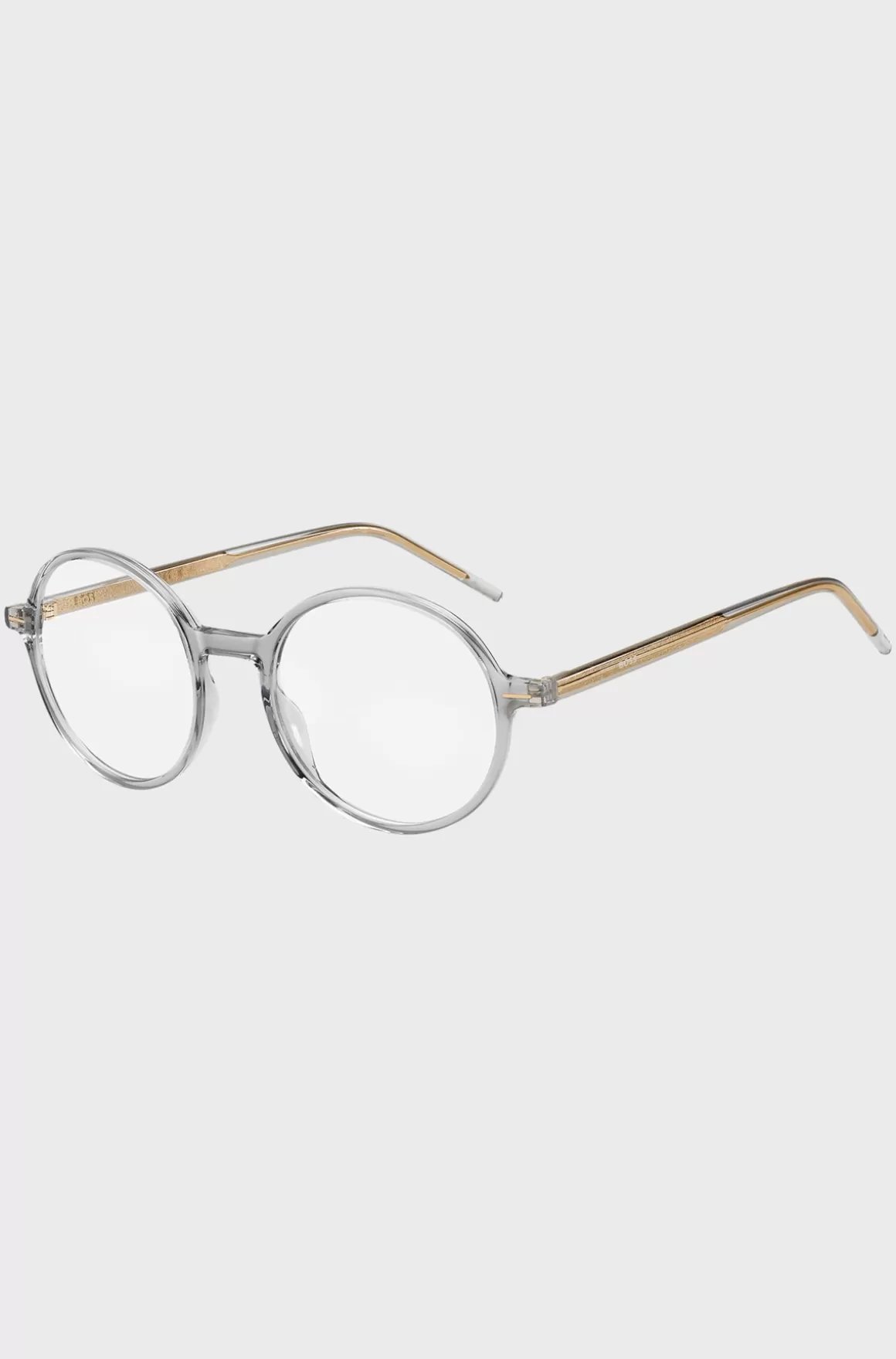 HUGO BOSS Klart Acetatstel Til Briller Med Styrke Med Stribet Metaltråd