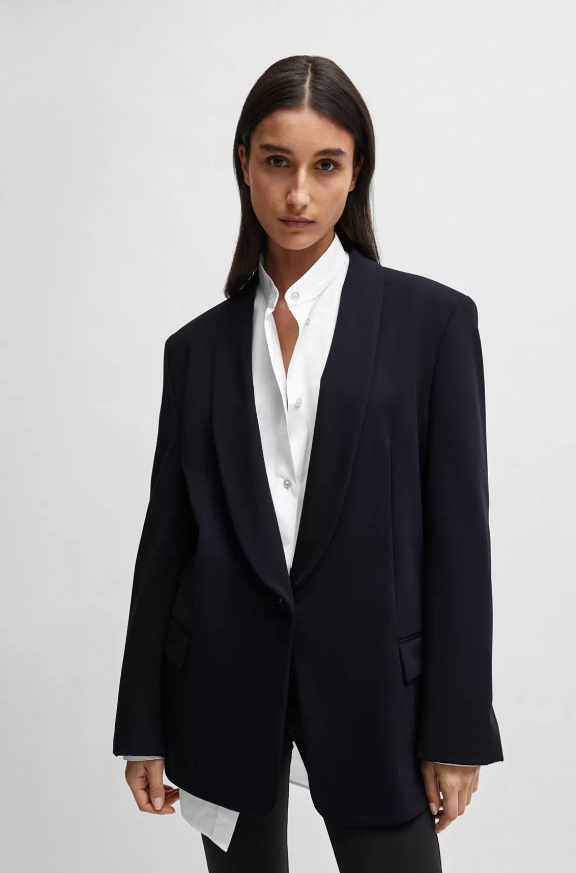 HUGO BOSS Naomi X BOSS Oversize Blazer Med Sjalskrave