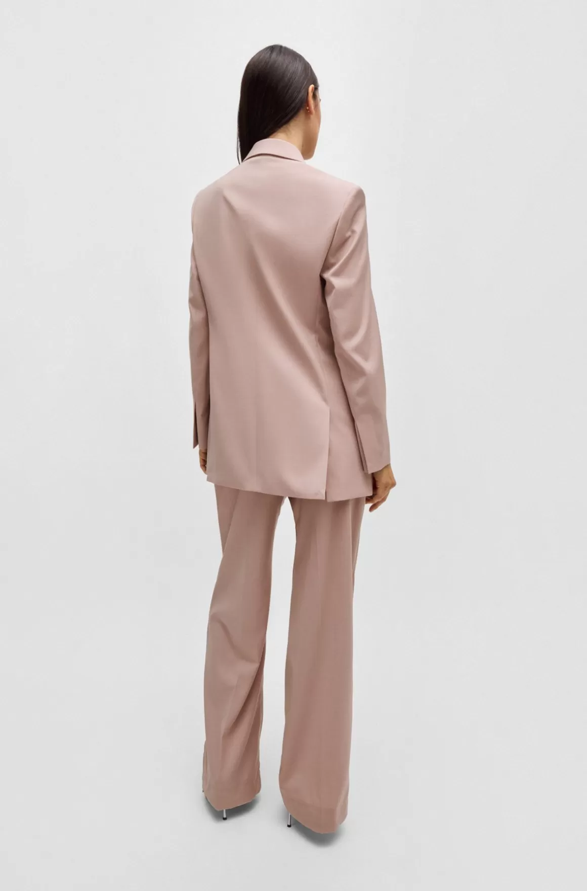HUGO BOSS NAOMI X BOSS-blazer Med Relaxed Fit I Uld Med Naturligt Stræk