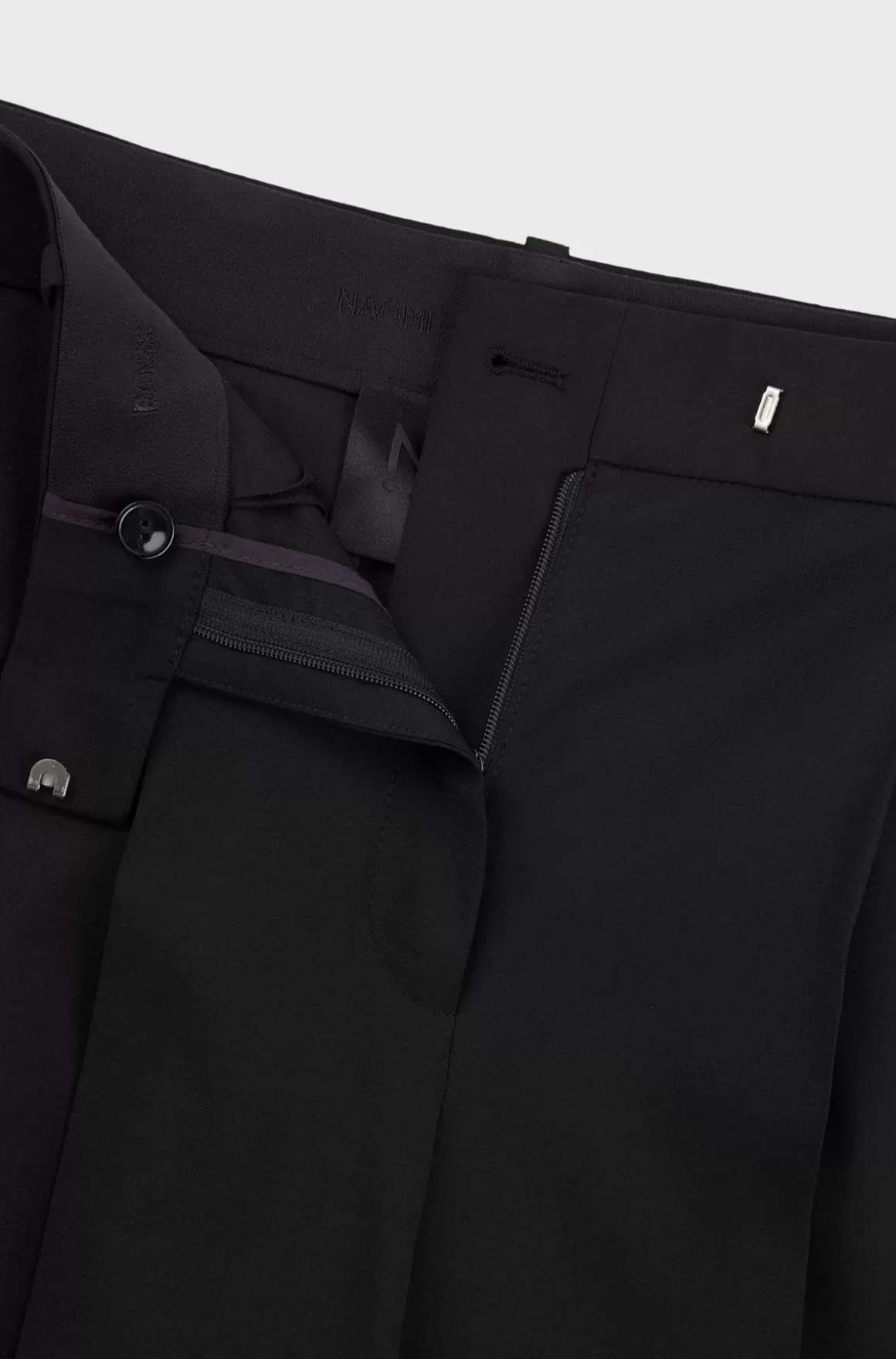 HUGO BOSS NAOMI X BOSS-bukser Med Regular Fit I Uld Med Naturligt Stræk