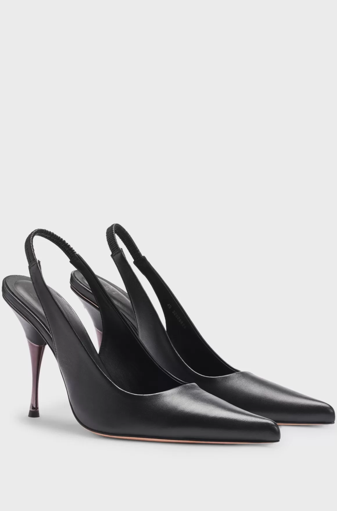 HUGO BOSS NAOMI X BOSS-slingback-pumps I Glat Læder