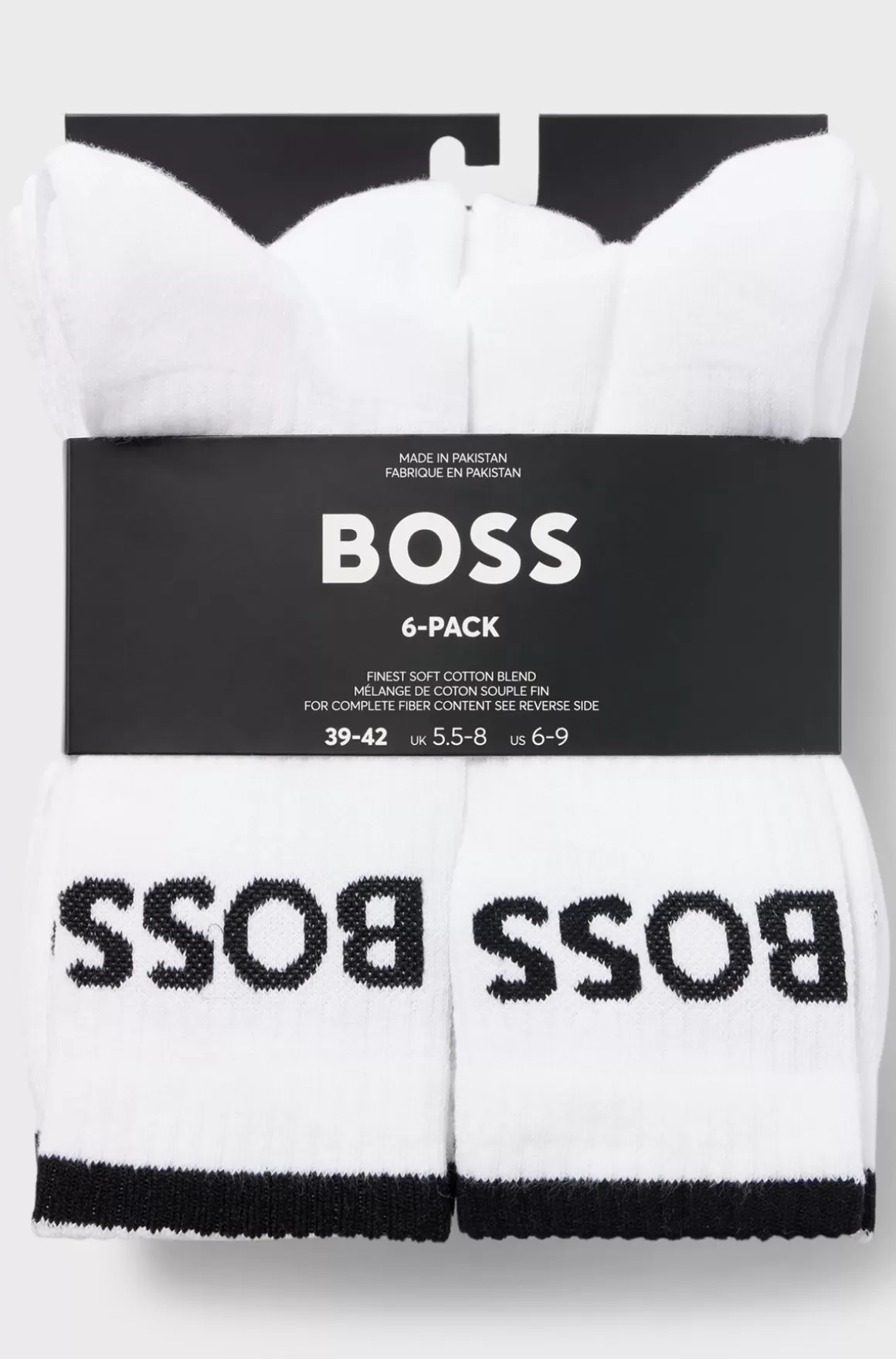 HUGO BOSS Pakke Med Seks Par Korte, Ribsokker I En Bomuldsblanding
