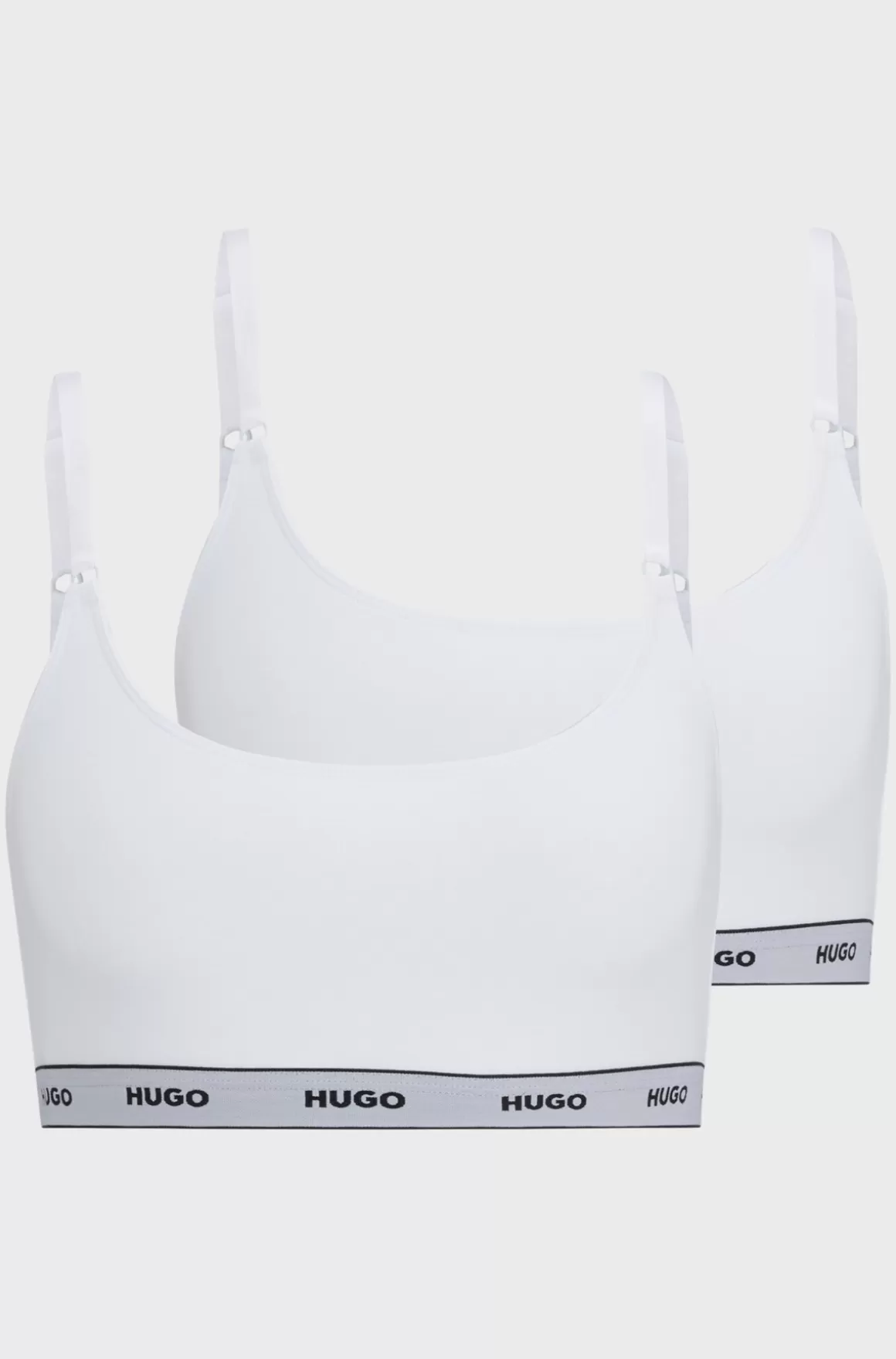 HUGO BOSS Pakke Med To Braletter I Bomuld Med Stræk Og Logobånd