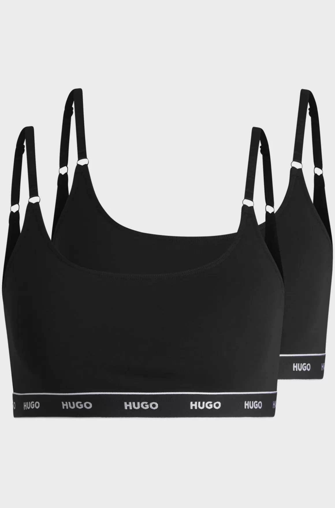 HUGO BOSS Pakke Med To Braletter I Bomuld Med Stræk Og Logobånd