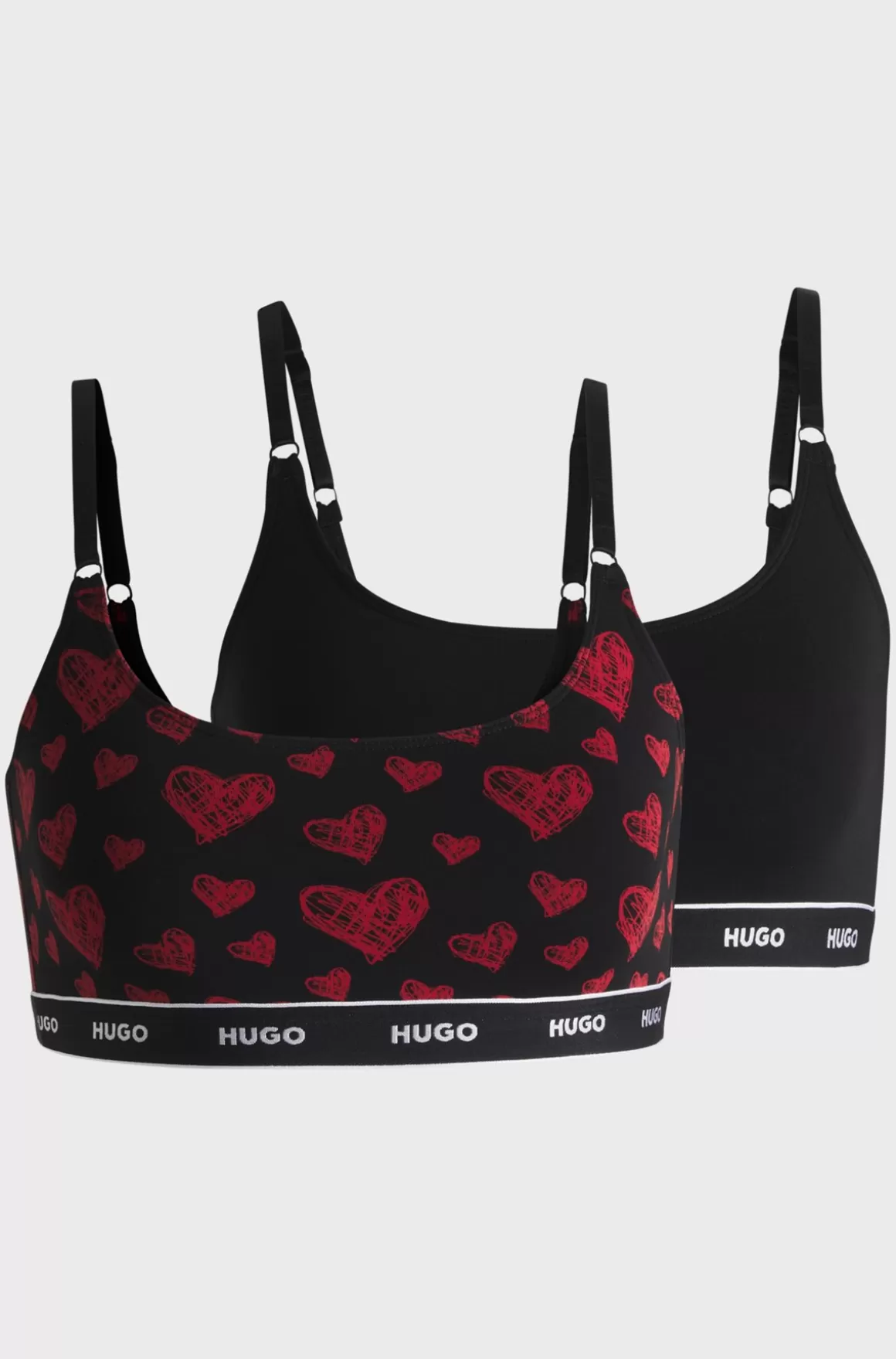 HUGO BOSS Pakke Med To Braletter I Bomuld Med Stræk Og Logounderbånd