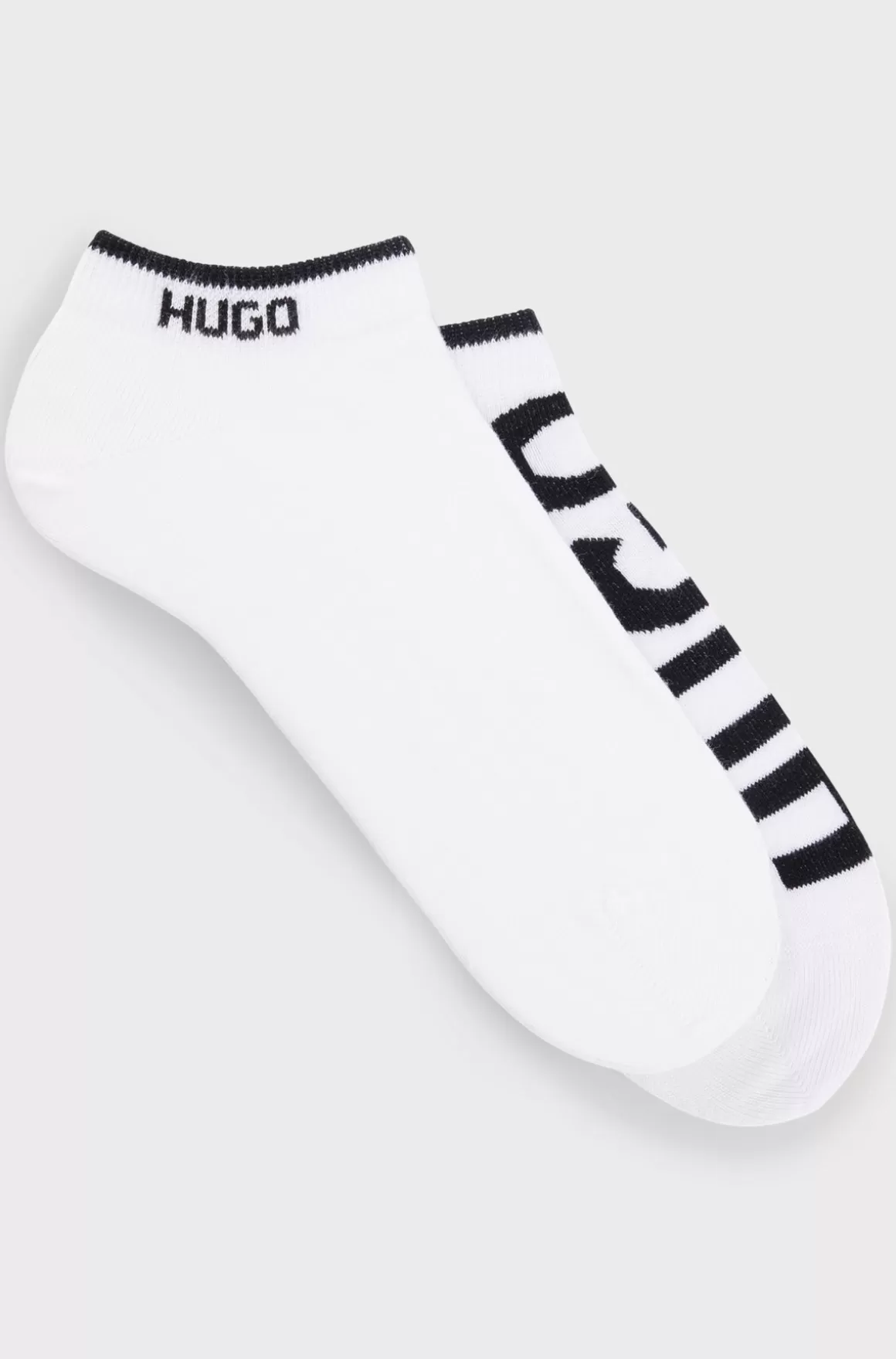 HUGO BOSS Pakke Med To Par Ankelstrømper I En Bomuldsblanding Med Logoer